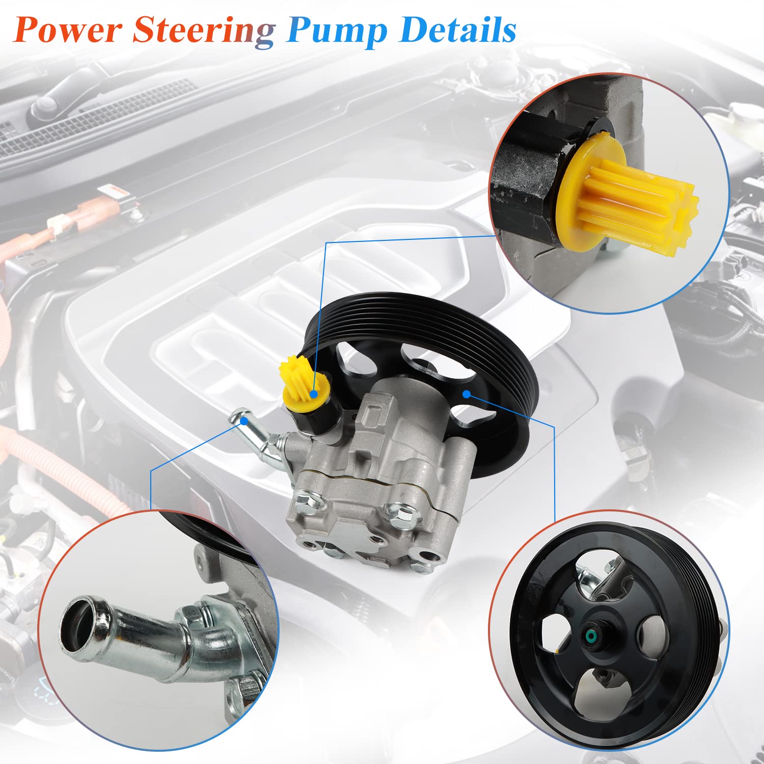 Daysyore Power Steering Pump 21-5366 Fits For 2004-2011 Infini-Ti Qx56, 2004 Pathfinder Armada, 2004-2010 Titan, 2005-2009 Armad