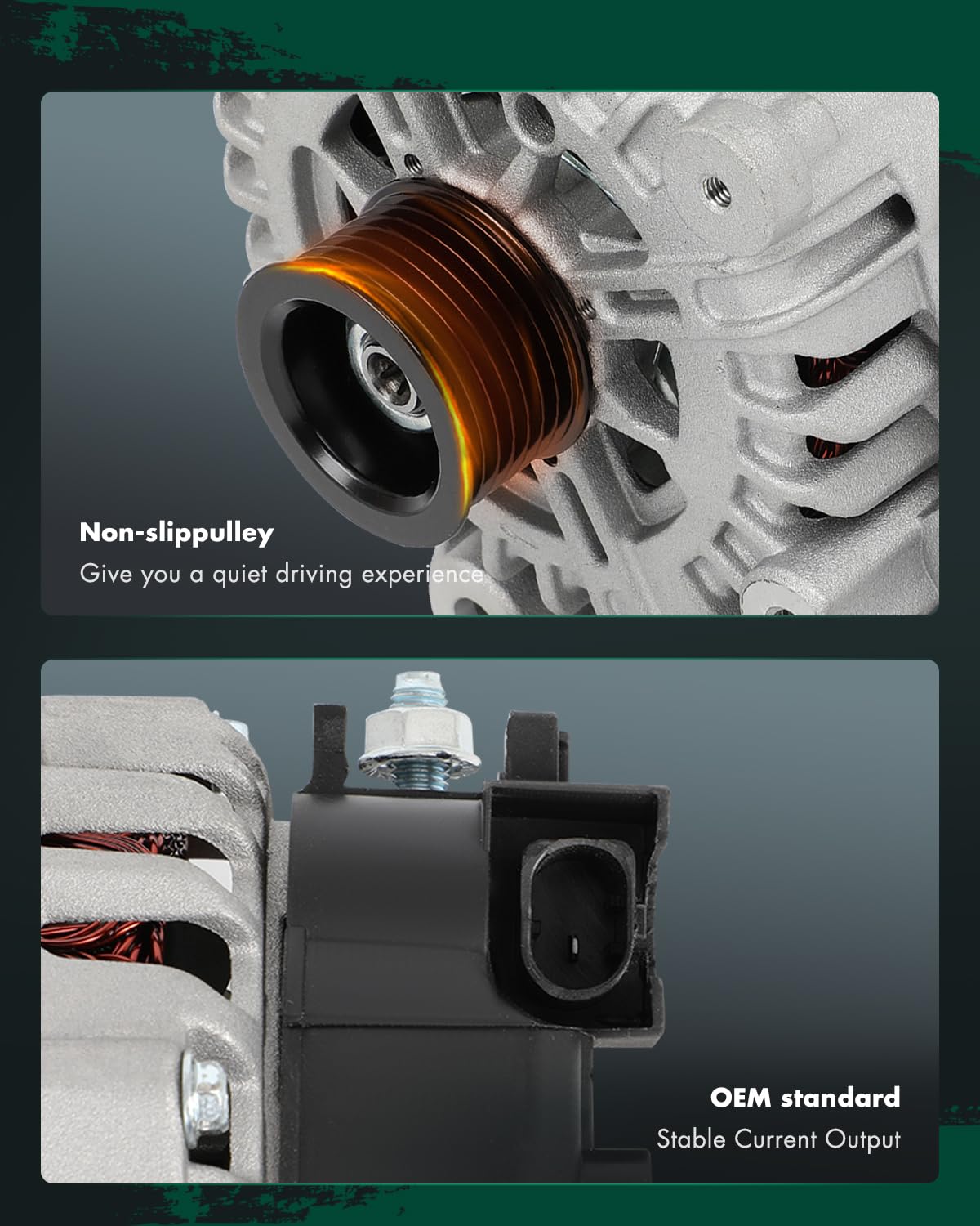 SCITOO Alternator Fit for BMW X5 V8 4.8L 07-10 - 12V 230Amp CW S7 Pulley Class, Replace OE 11397 AVA0087, 12943, 213-9248, 90-22