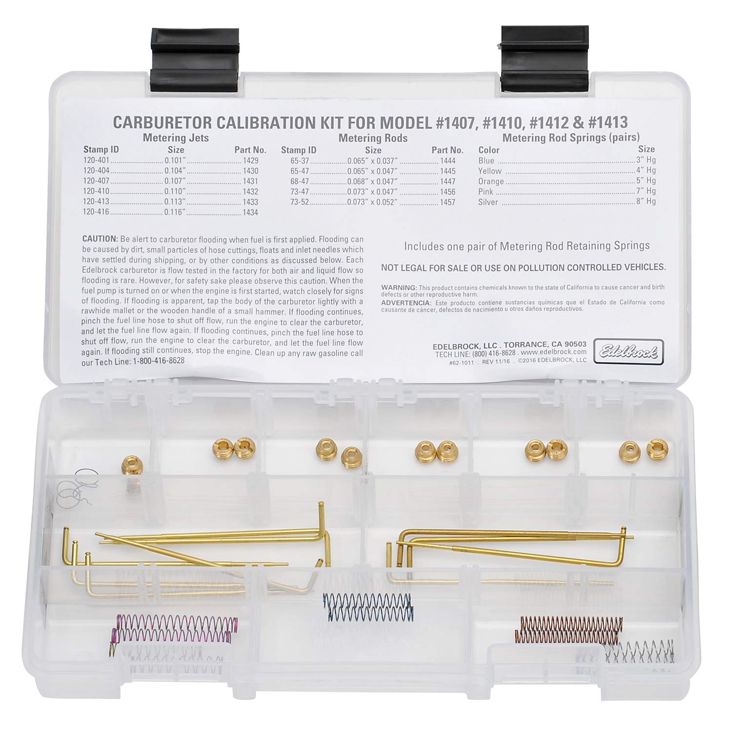 Edelbrock 1480 Performer Series Carburetor Calibration Kit