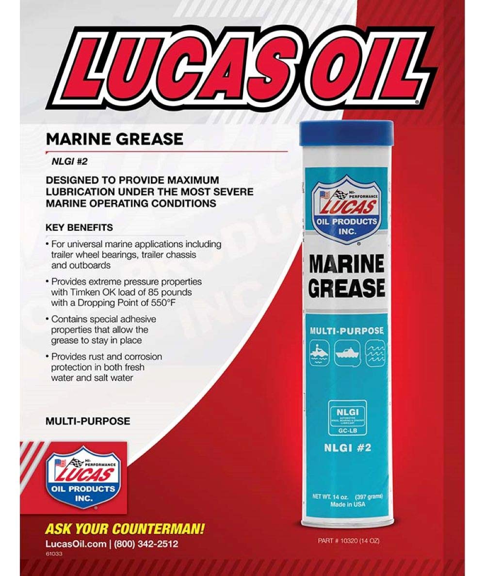Lucas Oil 10320 Marine Grease - 14 Ounce (Pack Of 30)