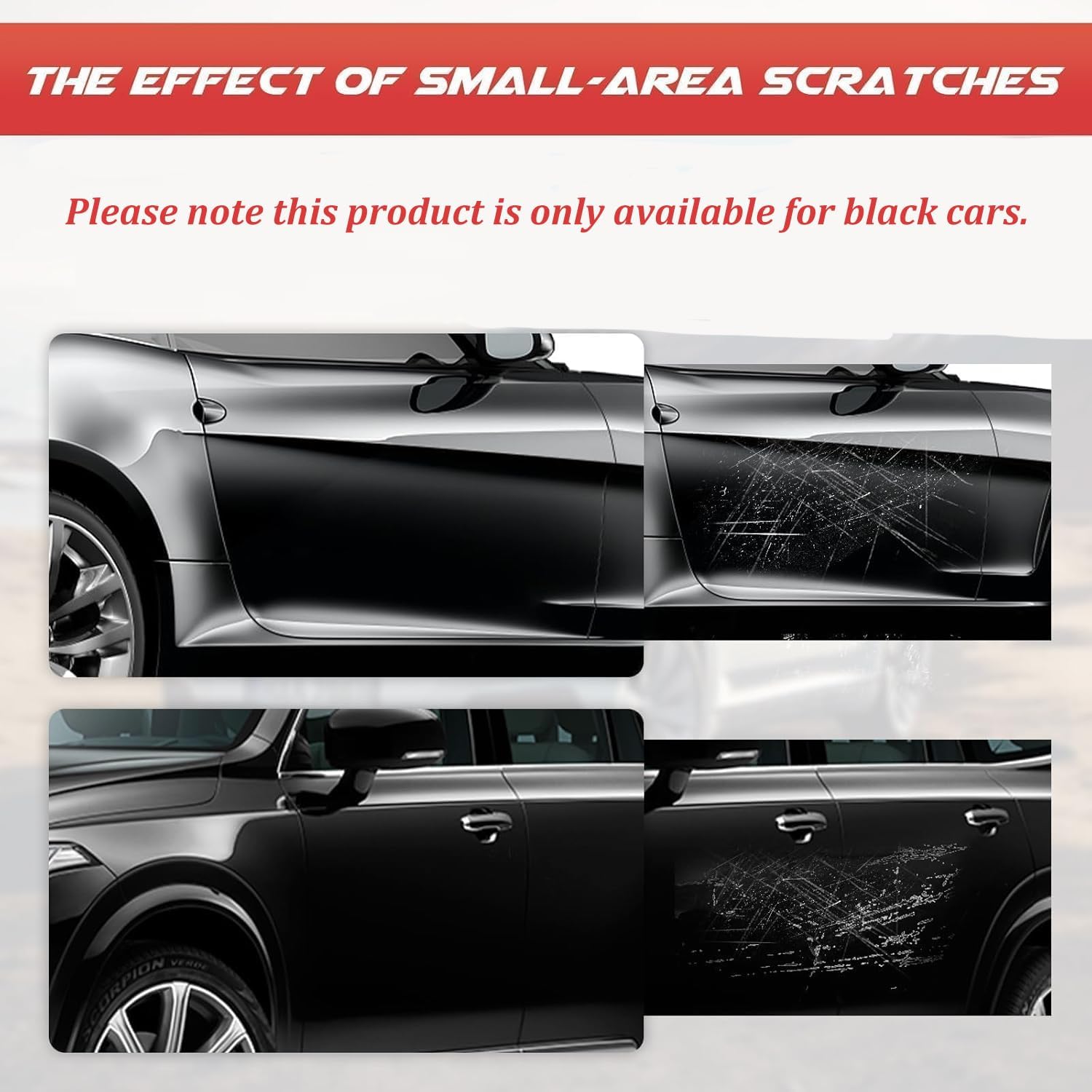 3PCS Black Touch Up Paint for Cars, Black Cars Magic Pen for Car Scratches, Magic Car Scratch Removal Pen, Magic Pen for Car Pai