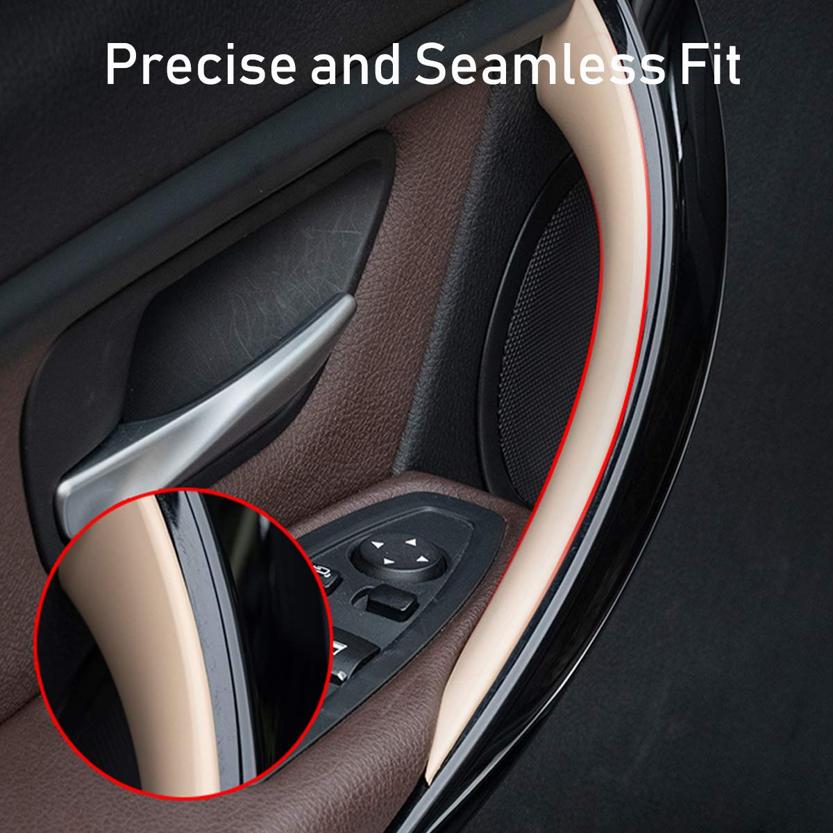 Jaronx 2Pcs Door Handle Covers Compatible With Bmw 3 Series 4 Series Driver Side & Passenger Side Door Pull Handle Covers (Compa