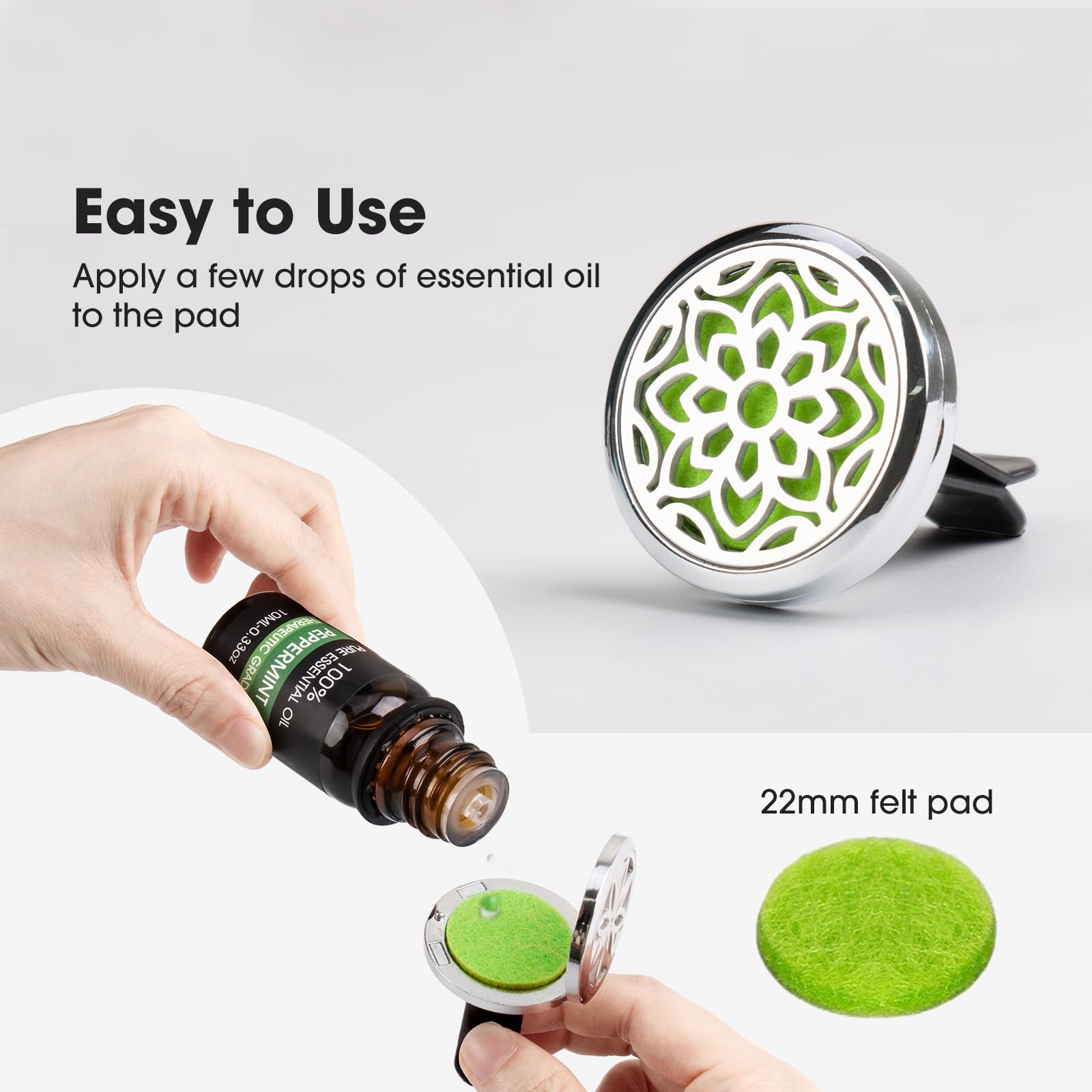 Ttstar Car Diffuser Vent Clip - 30Mm Aromatherapy Essential Oil Car Diffuser Vent Clips 3 Car Air Fresheners Vent Clips With 36