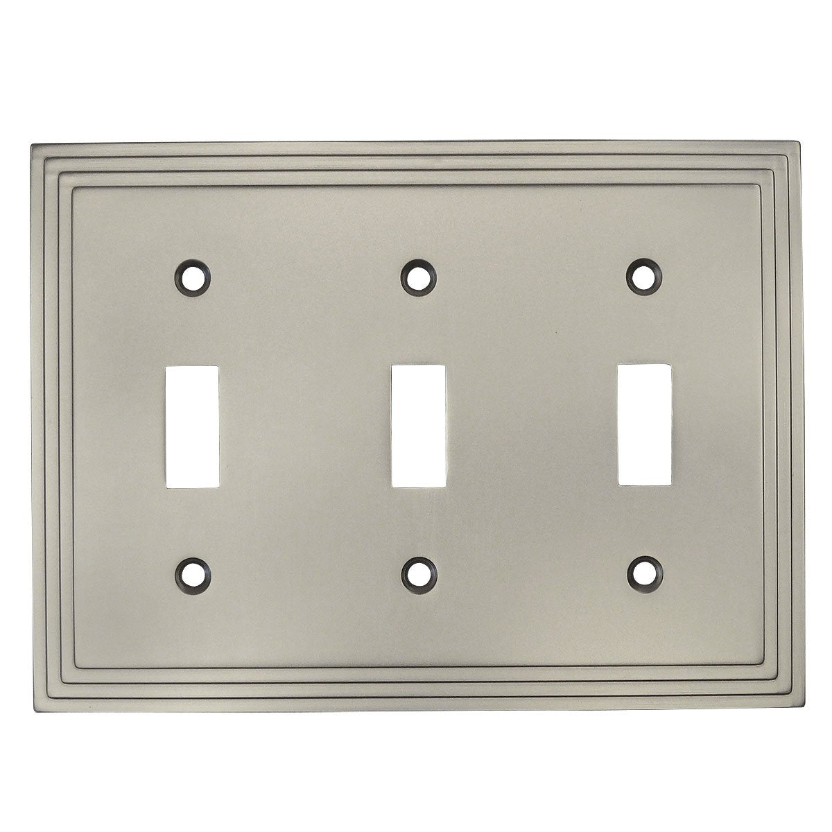 Cosmas 25037-SN Satin Nickel Triple Toggle Switchplate Wall Switch Plate Cover