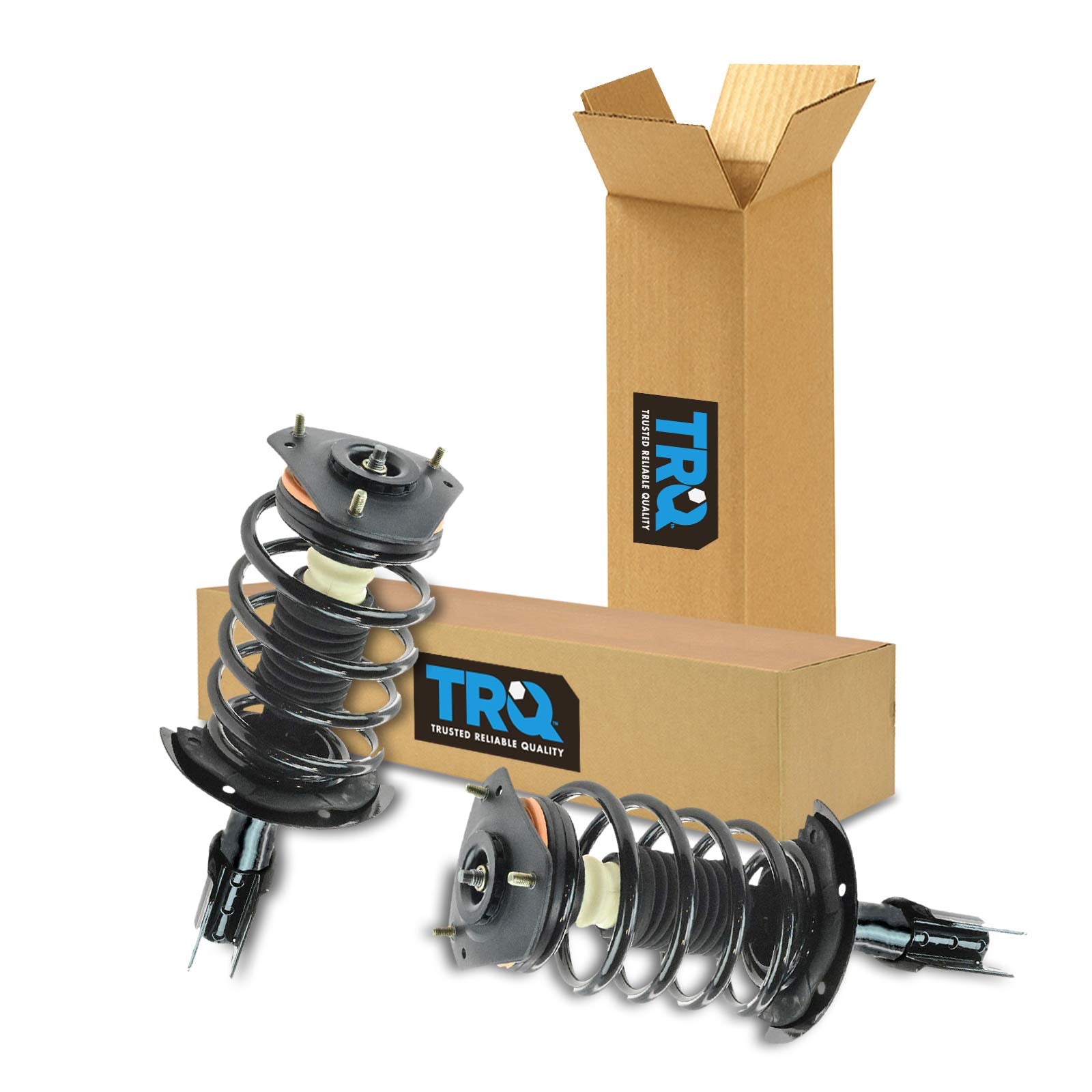 Trq Front Strut & Coil Spring Assembly Set Driver & Passenger Sides Compatible With 02-07 Buick Rendezvous 01-05 Pontiac Aztek
