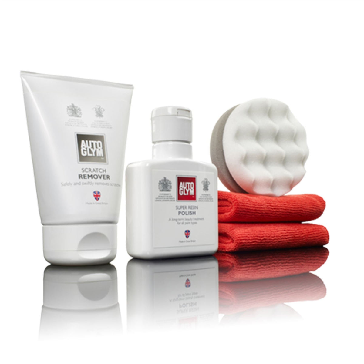 Autoglym Scratch Removal Kit For Car Paintwork - Includes Scratch Remover, Super Resin Polish, Hi-Tech Finishing Cloth, And Scra