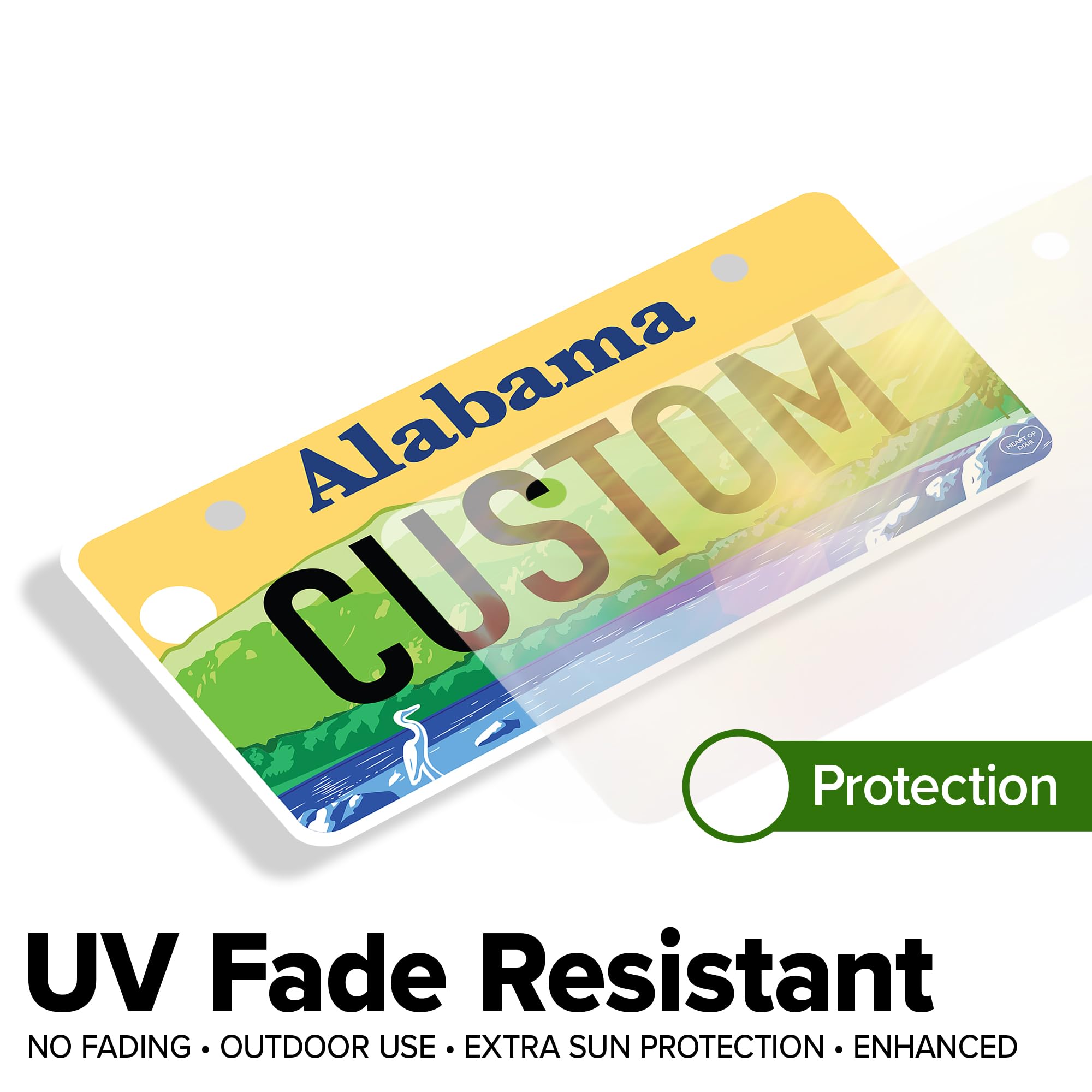 Mini License Plates, Personalized License Plates, Custom For Car, Bikes, Atv, Kids Car, Golf Cart, Jeep, 3X6 Inch, Rust-Free Fade Resistant Aluminum, Usa Made By My Sign Center (Alabama)