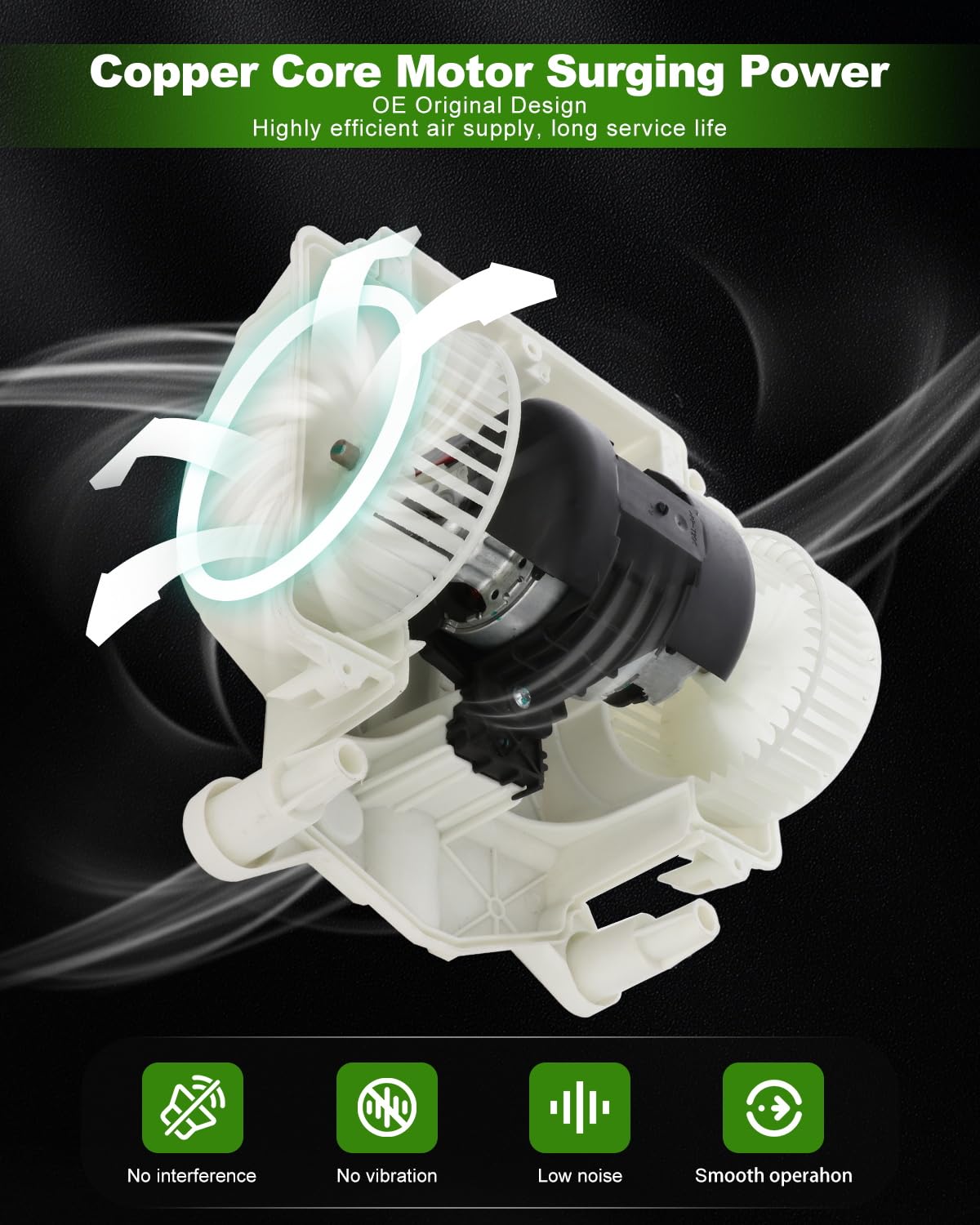 Scitoo Hvac Heater Blower Motor With Fan Cage Front 2218202714 For Mercedes-Benz 2007-2014