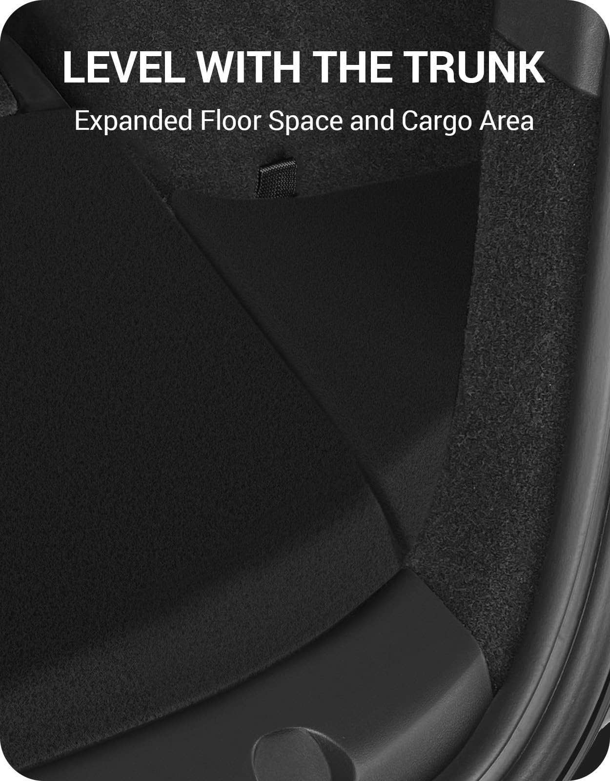 Basenor 2021-2025 Tesla Model Y 7-Seater Trunk Storage Bins, Trunk Organizer With Carpeted Lid, Rear Trunk Side Storage Box For