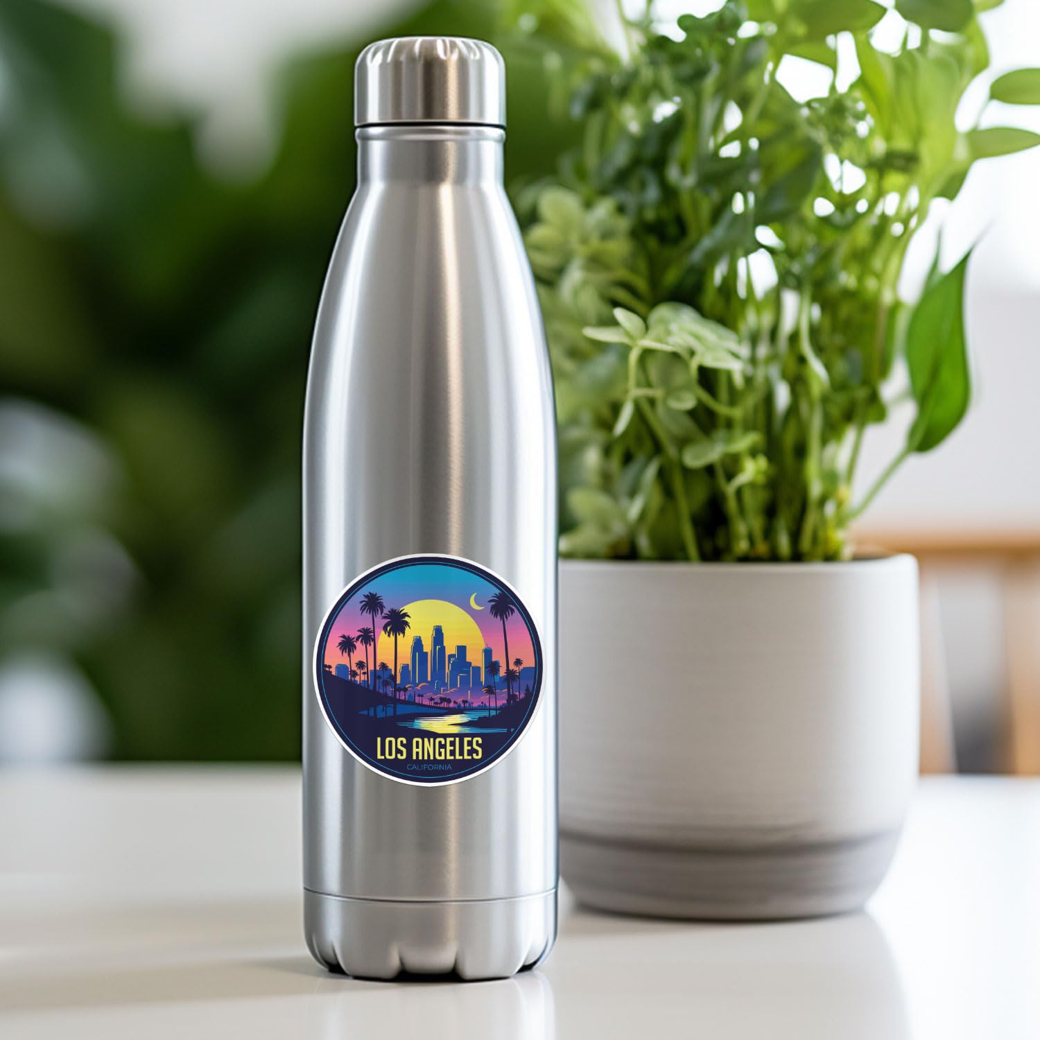 Los Angeles City Sticker - Waterproof Vinyl Decal for Car Bumper, Laptop, Water Bottle, Wall, and Window, Size - 3'' Longer Side