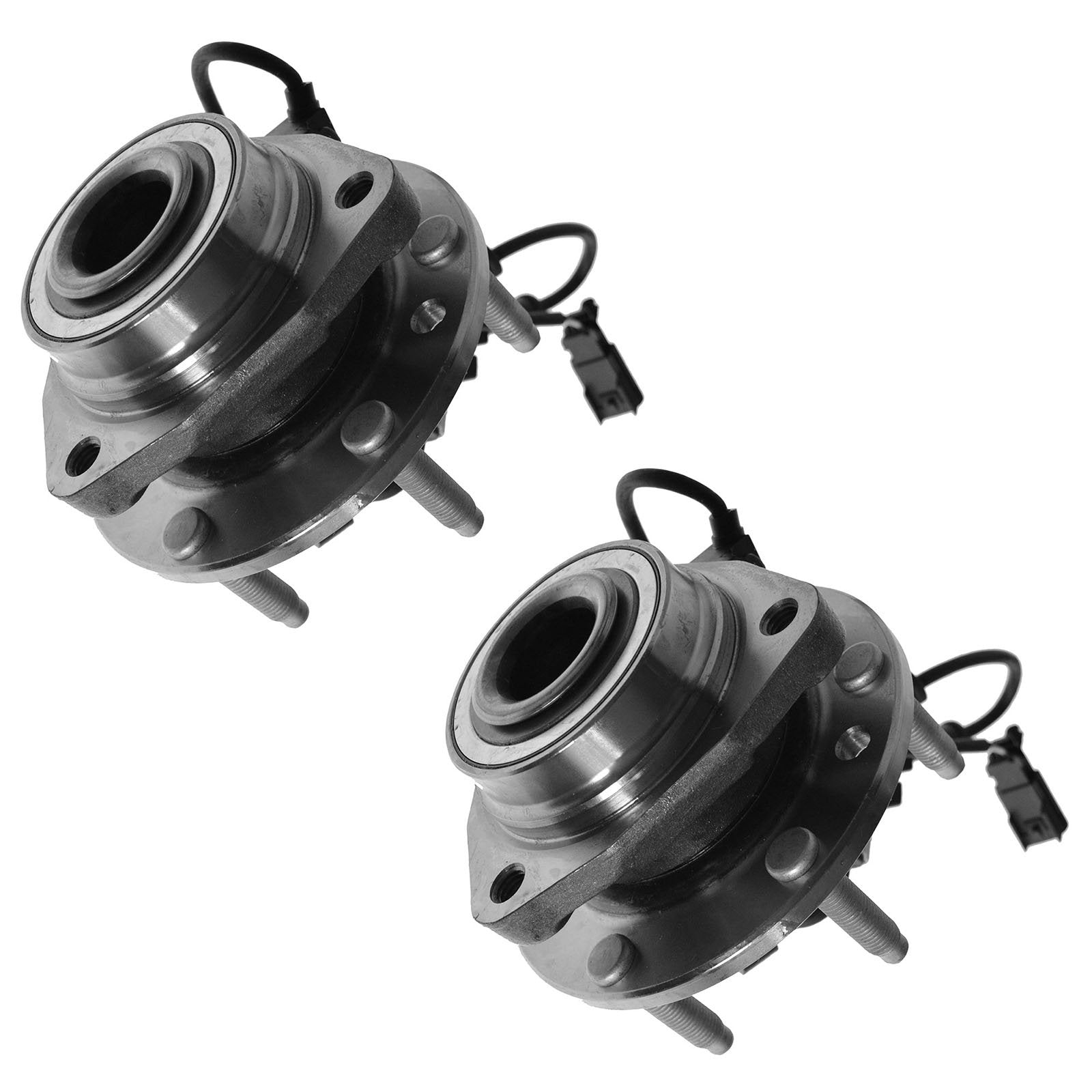 Trq Front Wheel Hub & Bearing Pair Set For Trailblazer Envoy W/Abs 6 Lug