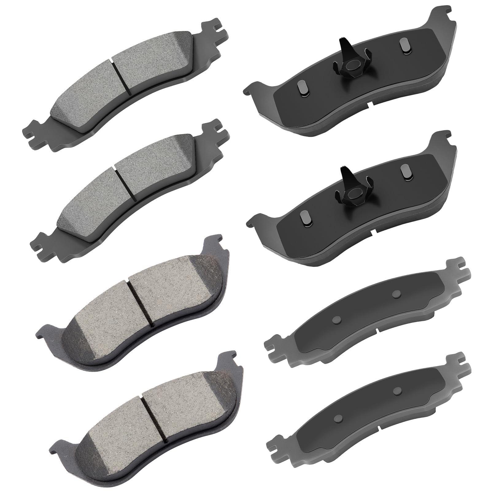 Cciyu D1158 D881 8Pcs Front & Rear Ceramic Brake Pads Kits 2006-2010 For Ford Explorer,2007-2010 For Ford Explorer Sport Trac,20