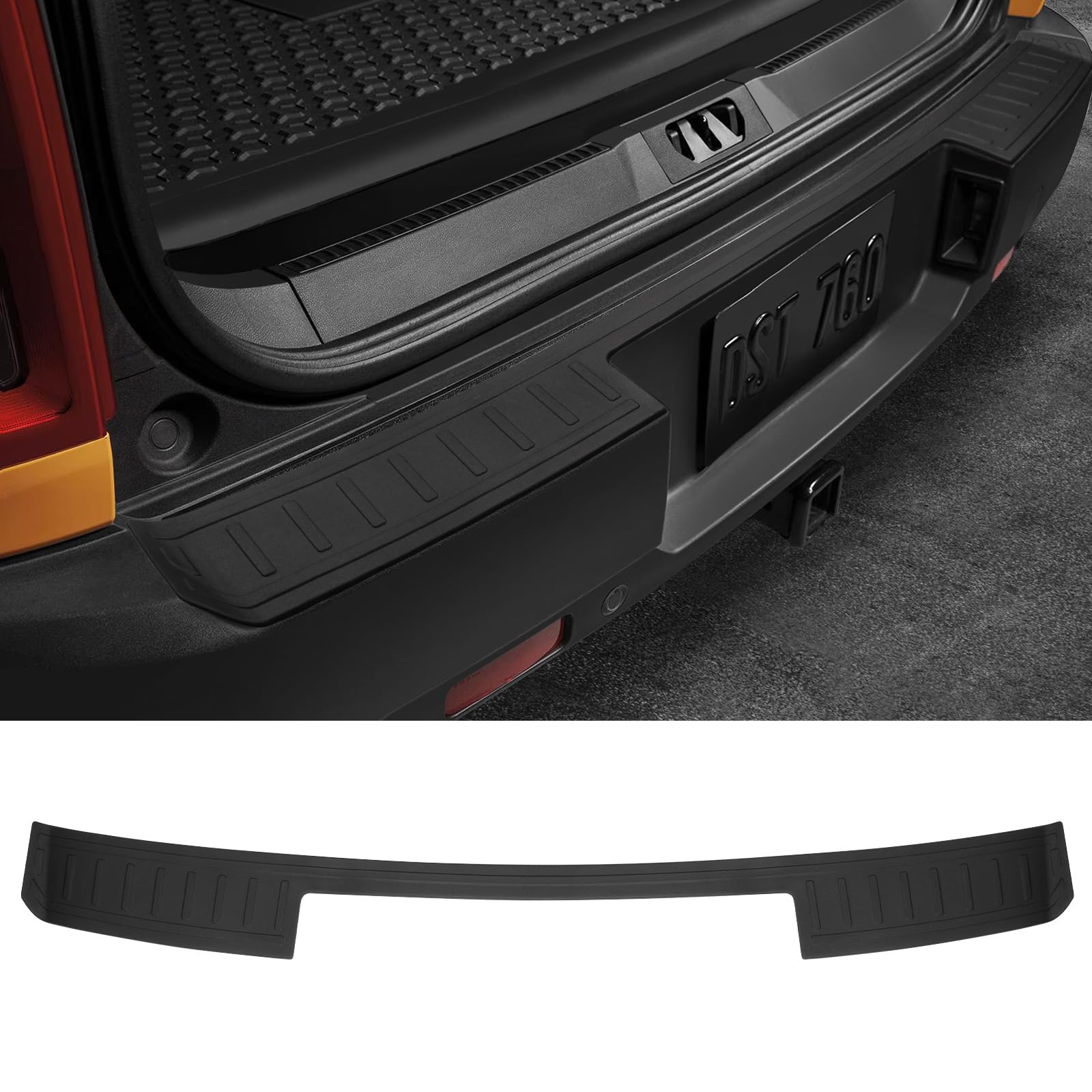 Ecarzo Rear Bumper Protector For 2025 2024 2023 2022 2021 Bronco Sport Accessories Trim Cover Scratch Resistant Trunk Door Entry Guards