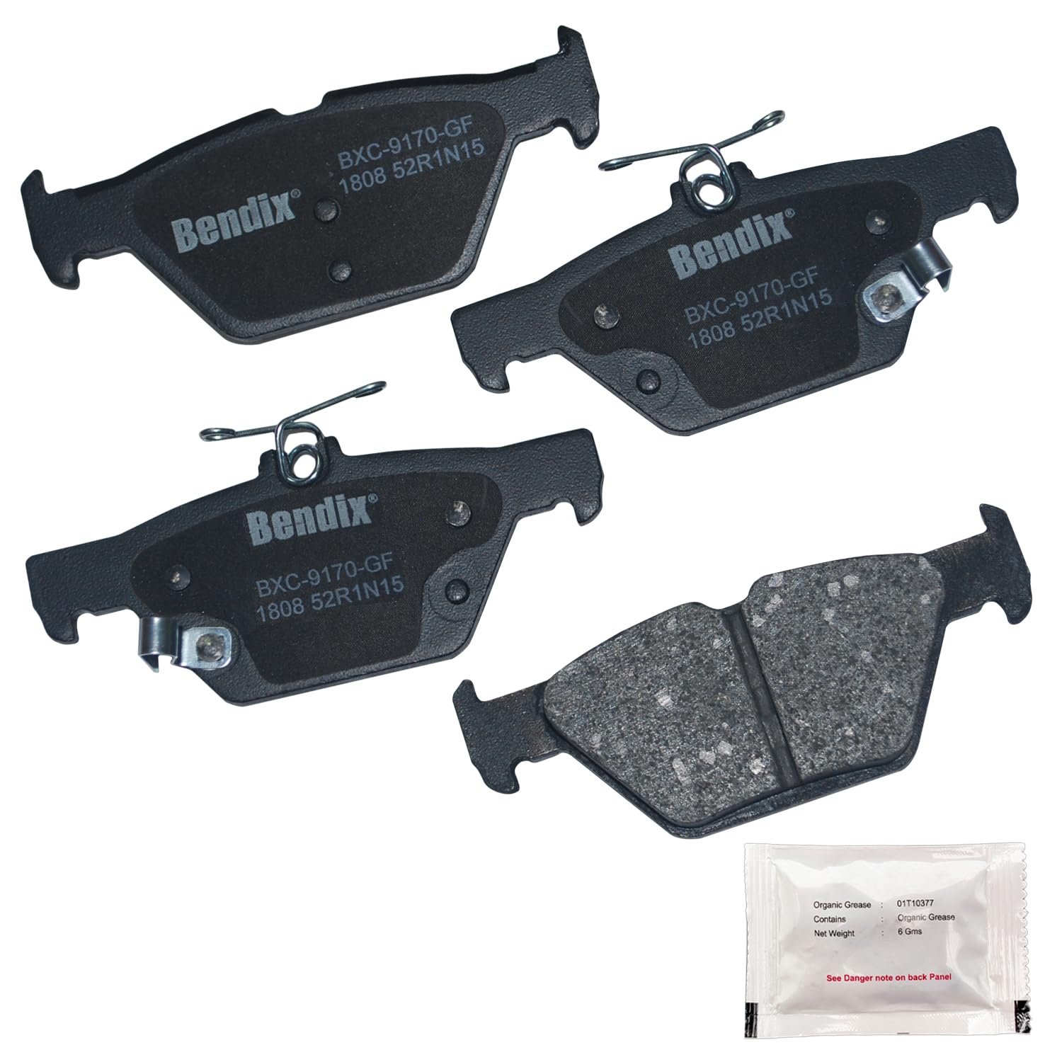Bendix Priority1 Cfc1808 Ceramic Rear Brake Pads For Subaru Ascent 2022-2019, Crosstrek 2023-2020, Forester 2023-2019, Legacy 20