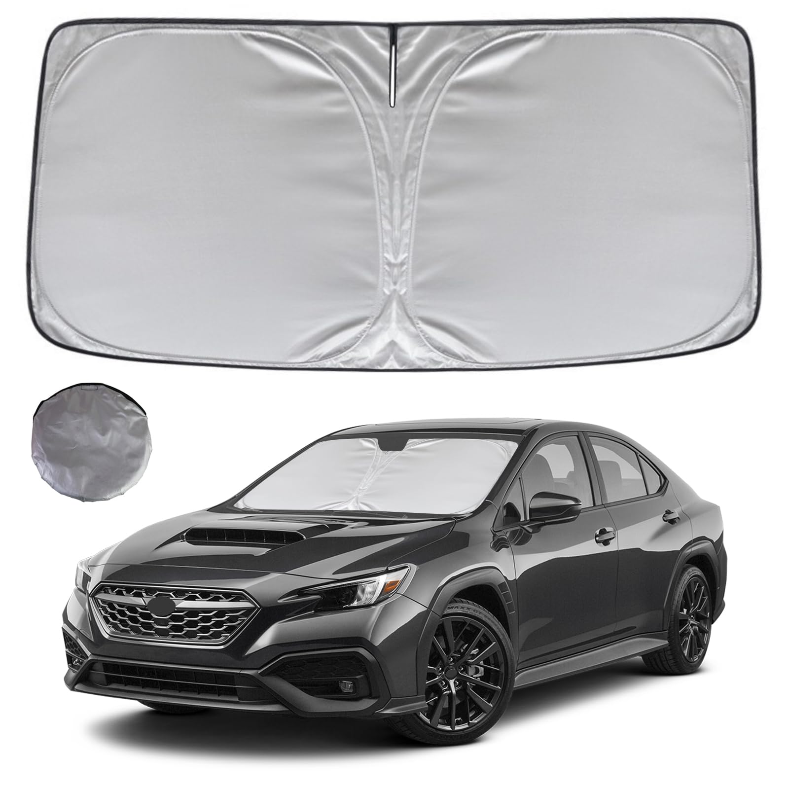 Kayzt Windshield Sun Shade For 2017-2023 Subaru Impreza Wrx Sedan Impreza Wrx Hatchback Wrx Sti Foldable Sunshade Front Window C