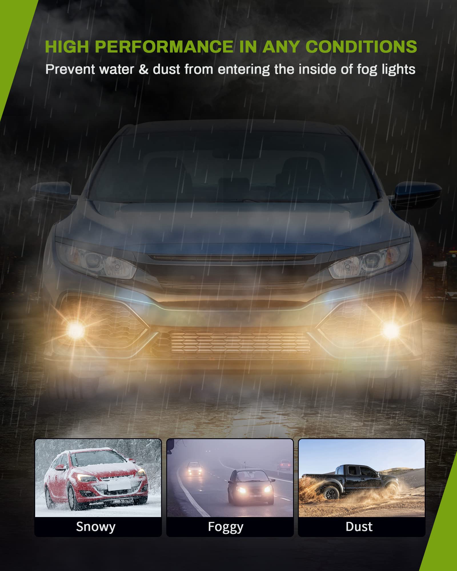 Autosaver88 Fog Lights Compatible With 2016 2018 2019 2020 2021 Civic / 2013 2014 2015 Accord / 15 16 17 18 19 20 Fit / 2019 202