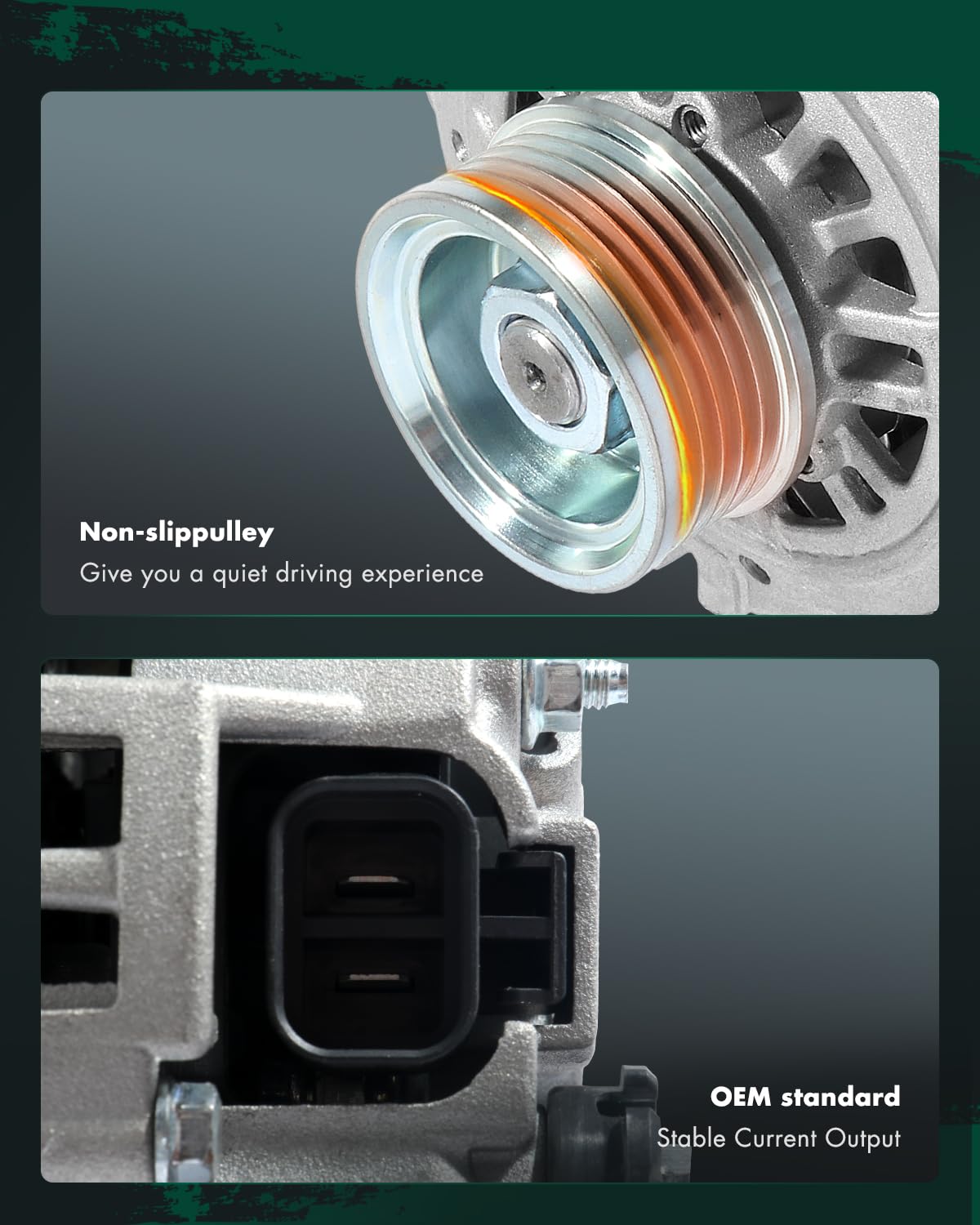 SCITOO Alternator Fits for Nissan Frontier 1999-2002 & Xterra 2000-2002 3.3L - 12V 80 Amp CW 5-Groove Pulley, Replace OE 13789 A