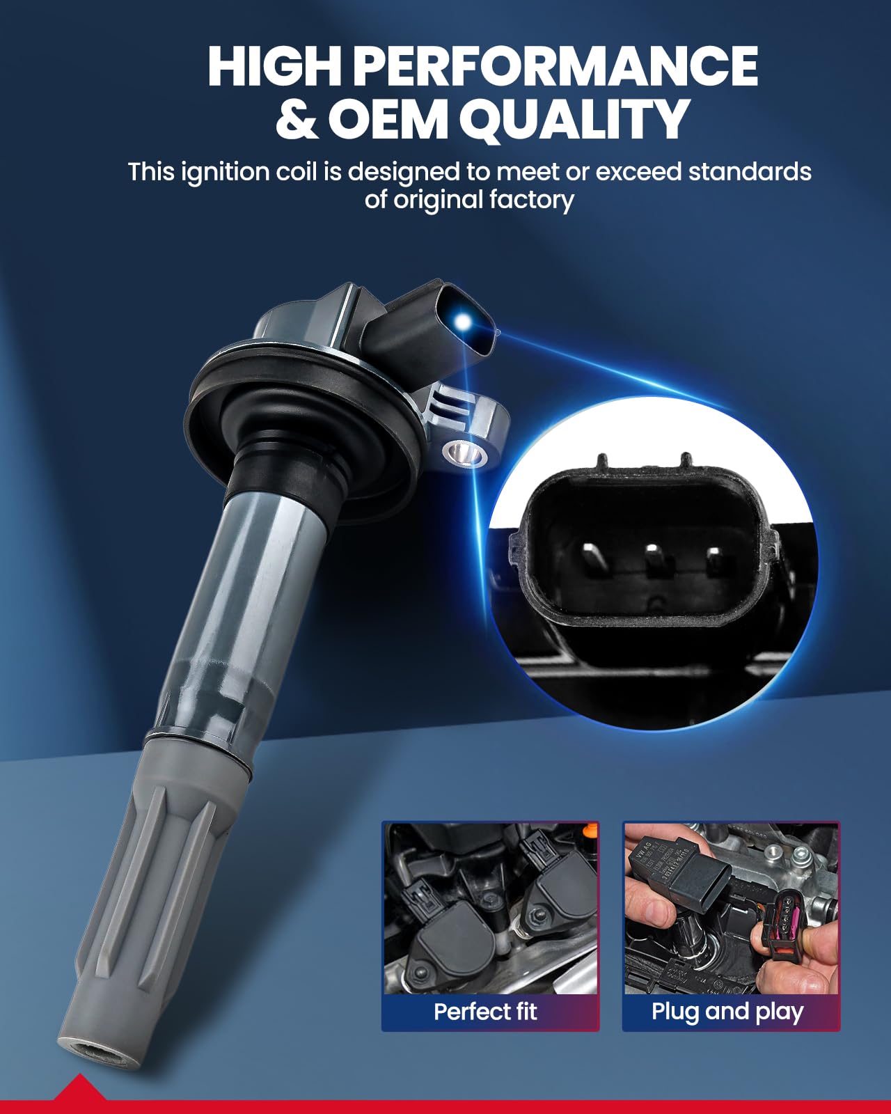 KAX UF622 Ignition Coil 8 Packs Fit for 5.0 F150 2011 2012 2013 2014 2015 2016, 5.0 L Mustang 2011-2015