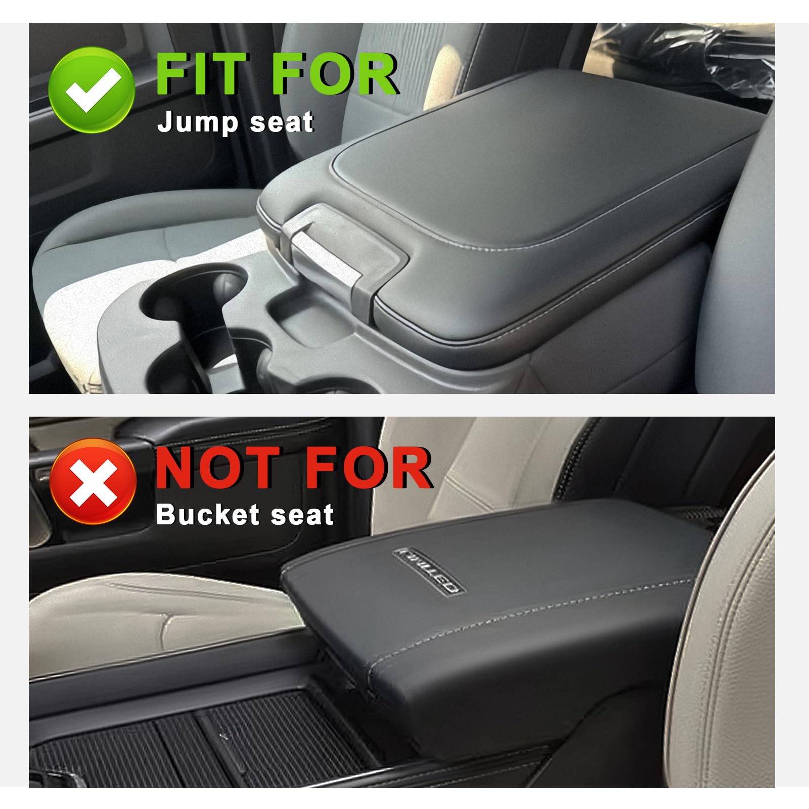 Muslogy Center Console Armrest Cover Compatible With Dodge Ram 1500 2013-2018 & 2013-2025 Ram 2500/3500 Comfort Armrest Pad Arm