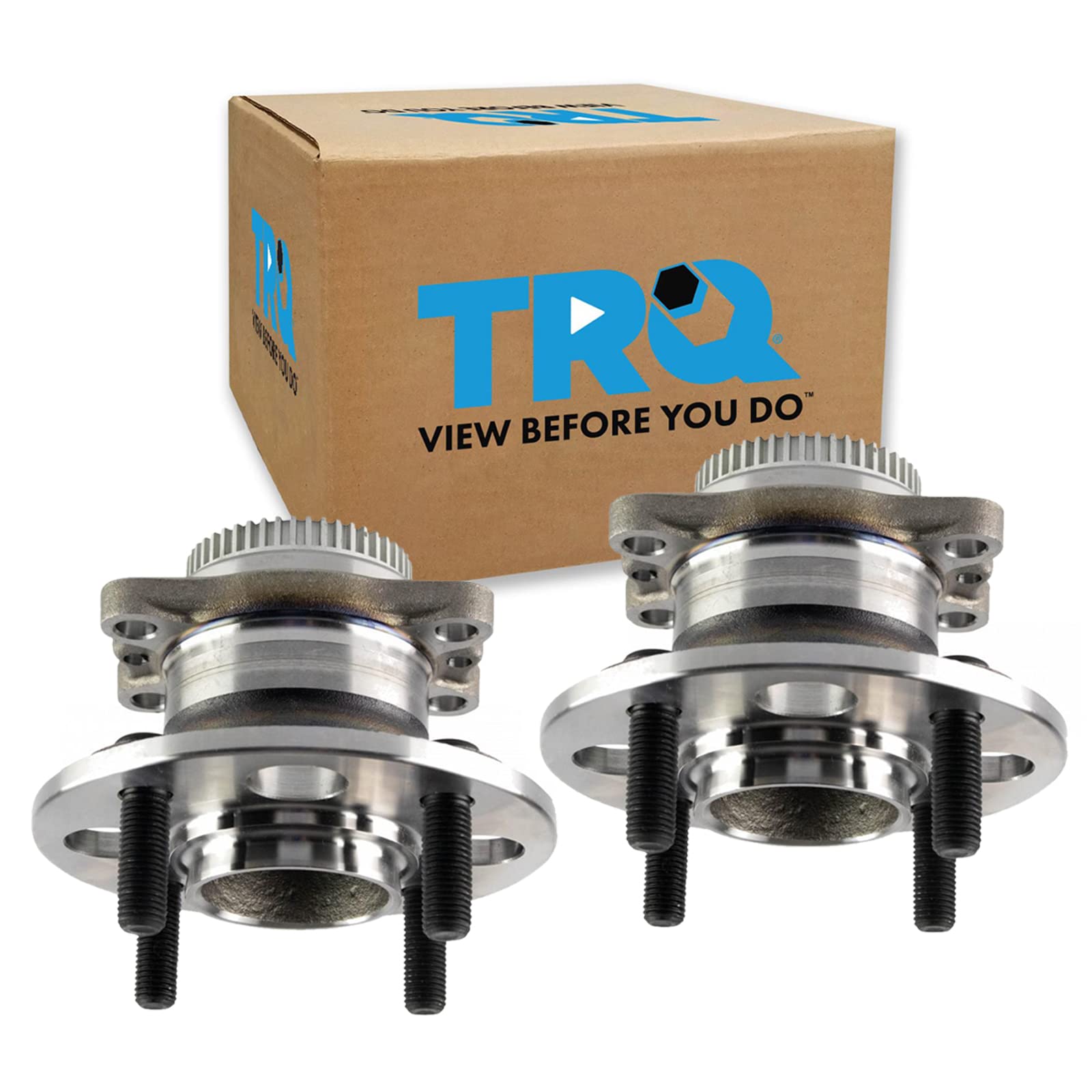 Trq Rear Wheel Hub Bearings Assembly Set Compatible With 2012-2017 Hyundai Accent Kia Rio