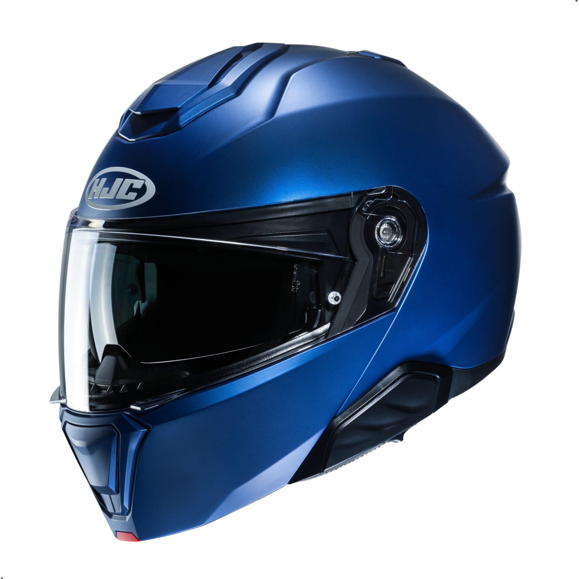 HJC i91 Solid Modular Motorcycle Helmet with HJ-33 Pinlock Shield, DOT Approved (Semi Flat Metallic Blue, XX-Large)