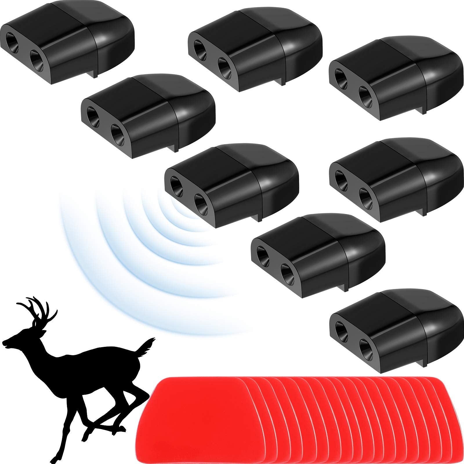 BBTO 8 Pieces Car Deer Warning Whistle Devices Dual Construction Deer Warning Whistle Devices Repellent Animal Alert Horn equipm