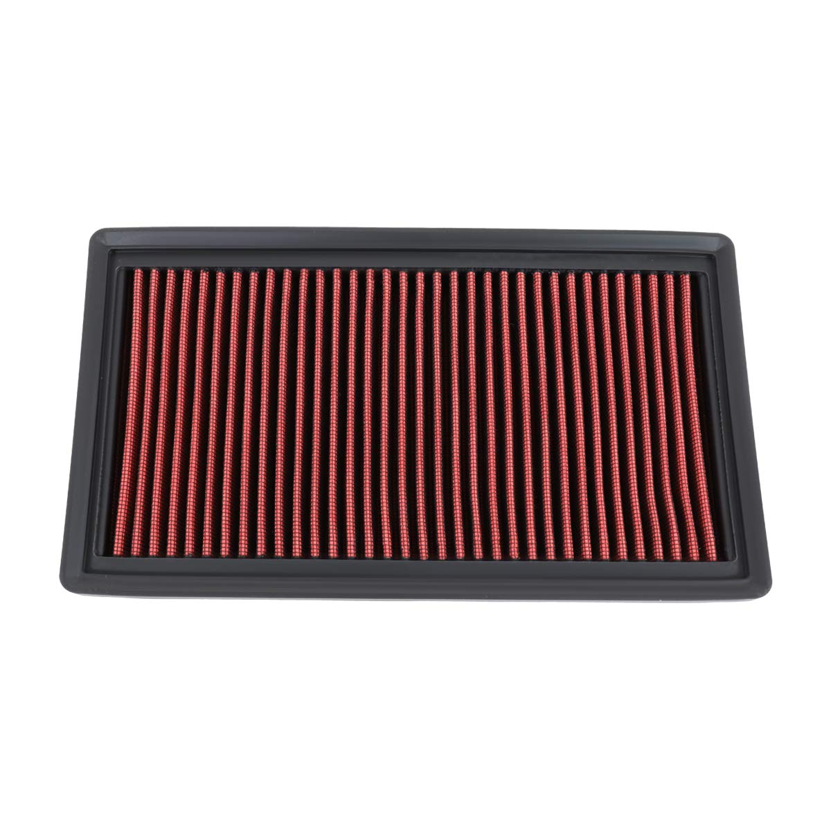 Auto Dynasty High Flow Engine Air Panel Filter Drop-In Reusable & Washable Compatible With Toyota Camry Rav4 Sienna Gr86 Lexus Es Nx Rx Ux 2018-2025 I4 Hybrid Models Ca12289 (Red)