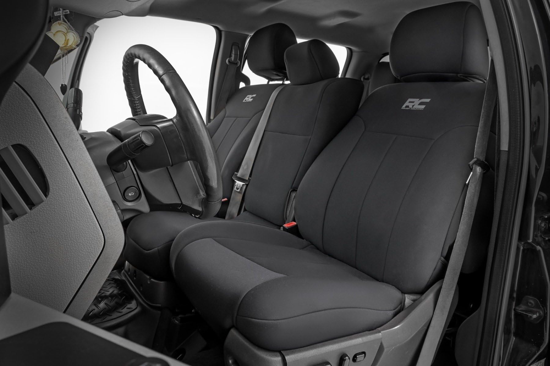 Rough Country Neoprene Seat Covers for Ford F-250/F-350 Super Duty (2011-2016) - Waterproof & UV Resistant, Foam Padded, Front &