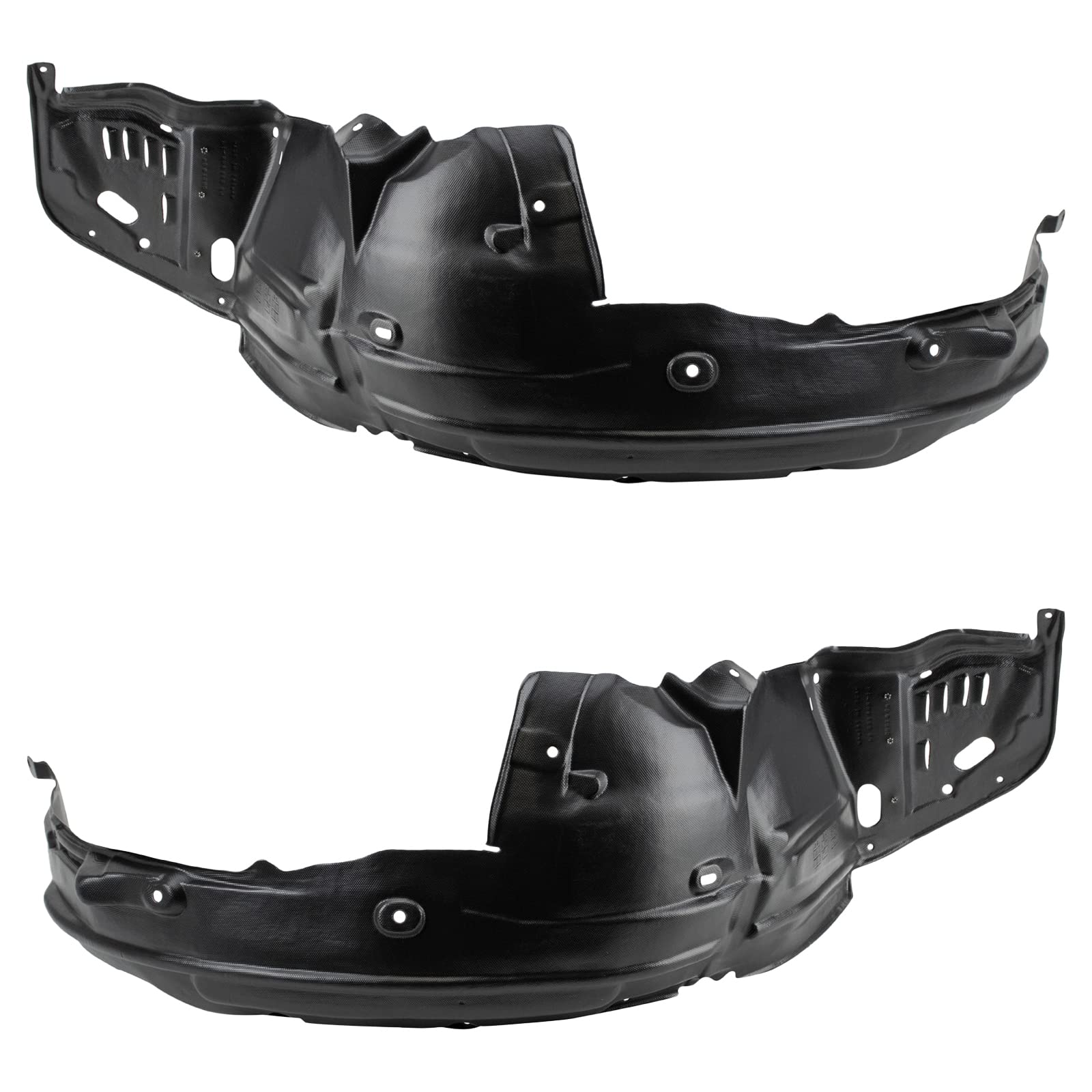 Trq Front Inner Fender Liner Set Compatible With 2008-2012 Honda Accord Ho1248131 Ho1249131