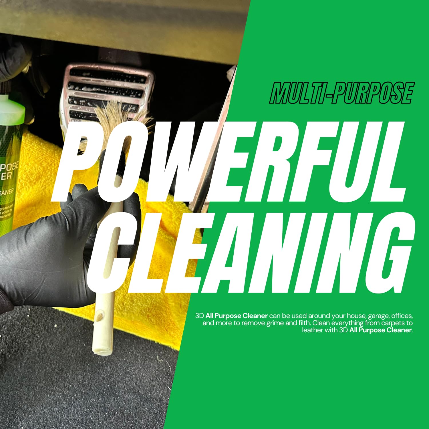 3D All Purpose Cleaner For Car, Home & Office Use - Multi Surface Cleaner Refill 1 Gallon