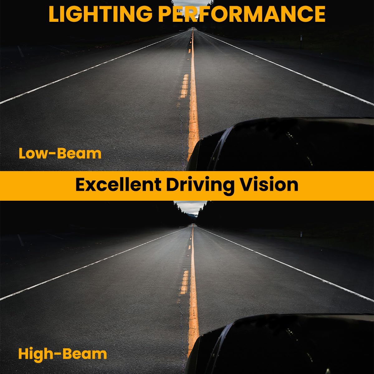 Spec-D Tuning Glossy Black Dual Halo LED Projector Headlights Compatible with 2005-2007 Dodge Dakota Left + Right Pair Headlamps