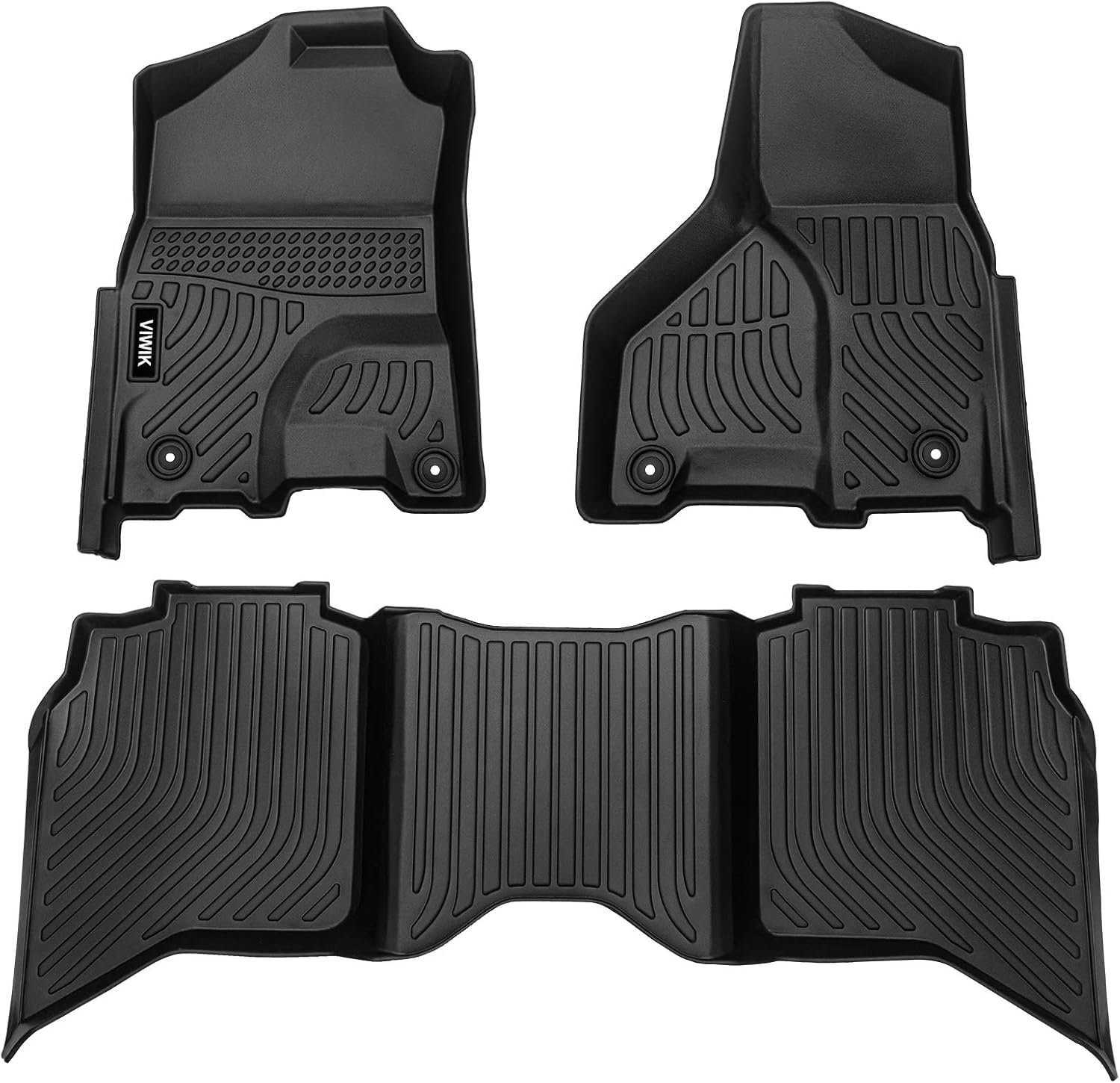 Viwik Floor Mats For Dodge Ram 1500/2500/ 3500 Crew Cab 2013-2018, For Dodge Ram 1500 Classic Crew Cab 2019-2024 Automotive Car