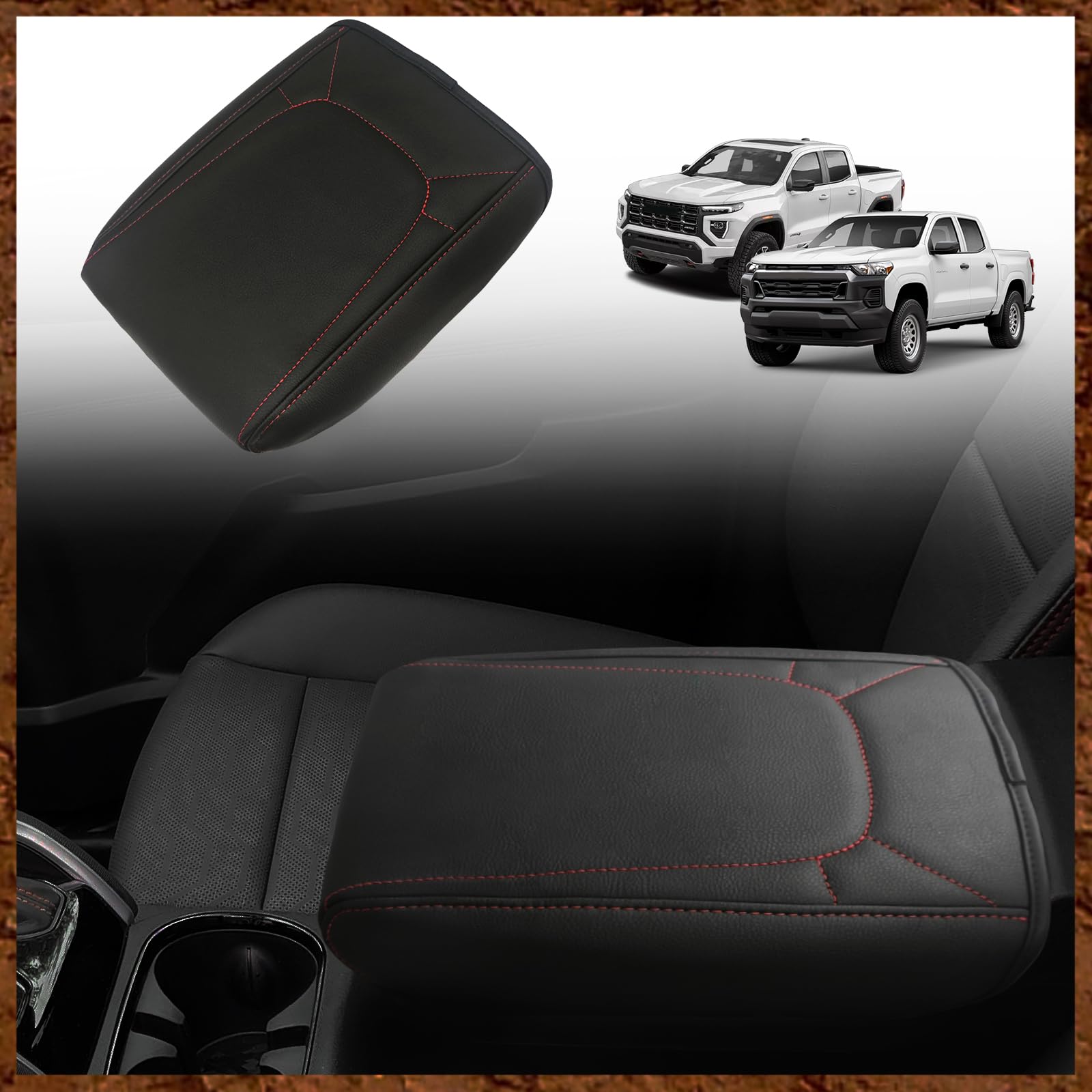 Muslogy Center Console Armrest Cover Compatible With Chevy Colorado/Gmc Canyon 2023 2024 2025 Zr2 Z71 Trail Boss Lt Wt Elevation