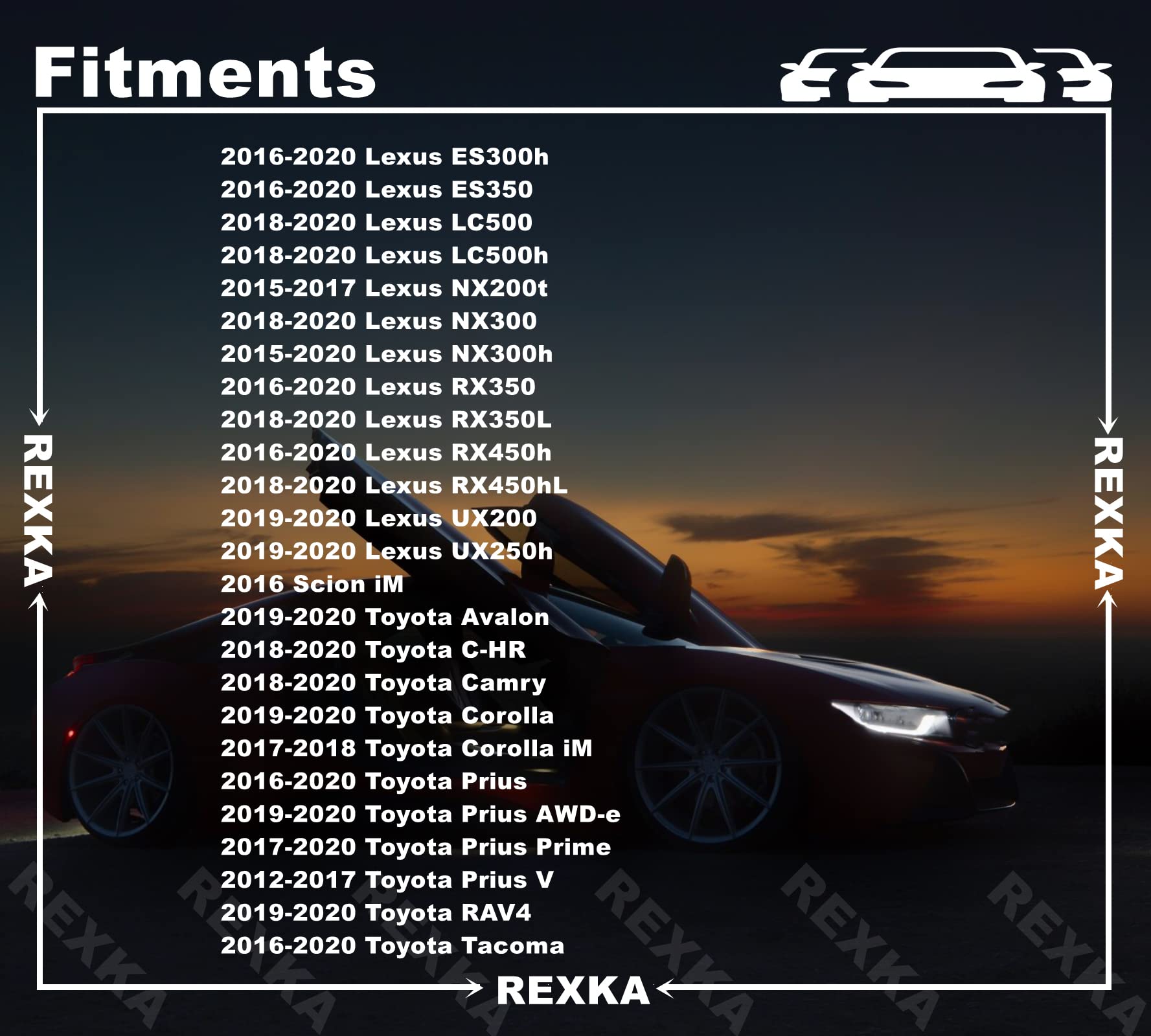 Rexka 20Pcs Upper Quarter Trim Lower Overhead Console Clip Red Nylon 90467-09240 For Toyota Lexus Tacoma Camry C-Hr Prius