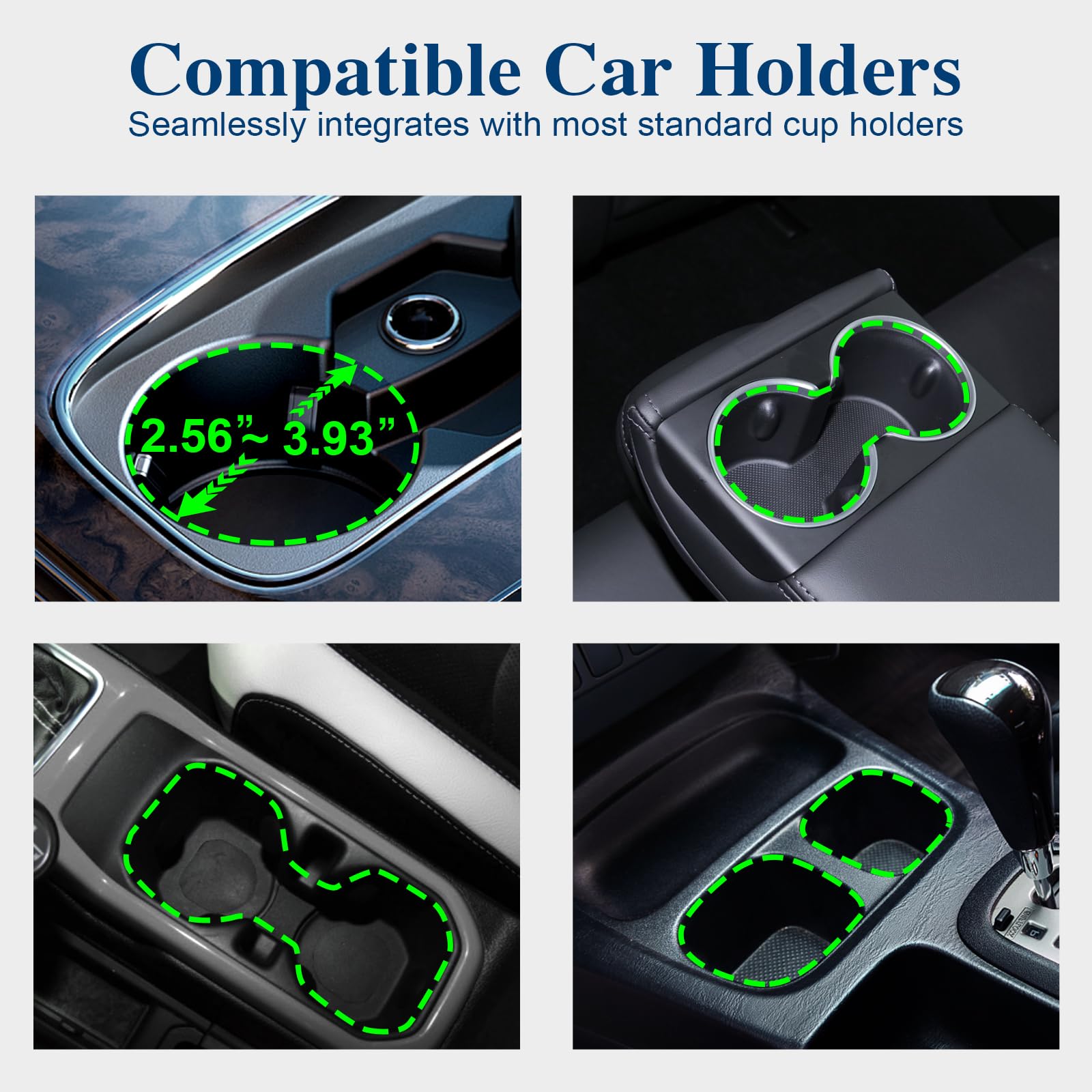 Car Cup Holder Expander Adapter, Cup Holder Extender With Adjustable Arm And Base,Universal Compatible With Yeti Ramblers14-46Oz