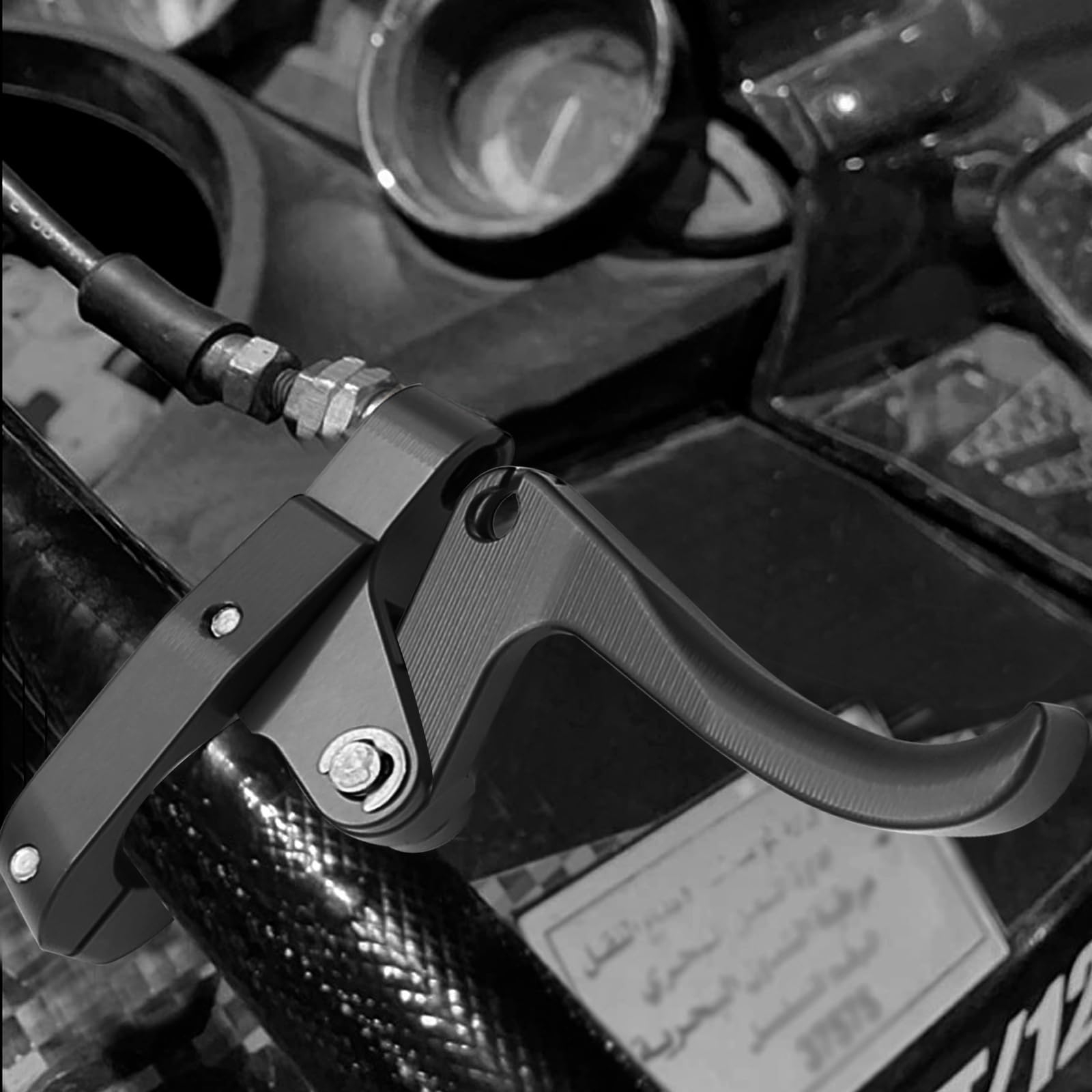 Aynaxcol CNC Finger Throttle Clutch Lever 7/8'' Handlebar Motorcycle Replacement for Wave Runner (Black)