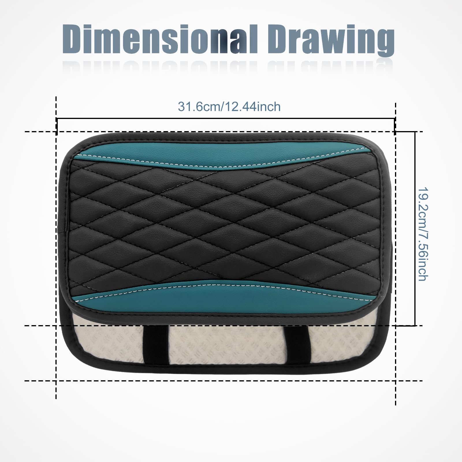 Car Center Console Cover, Universal Leather Waterproof Armrest Seat Box Cover Protector, Comfortable Car Decor Accessories Fit F