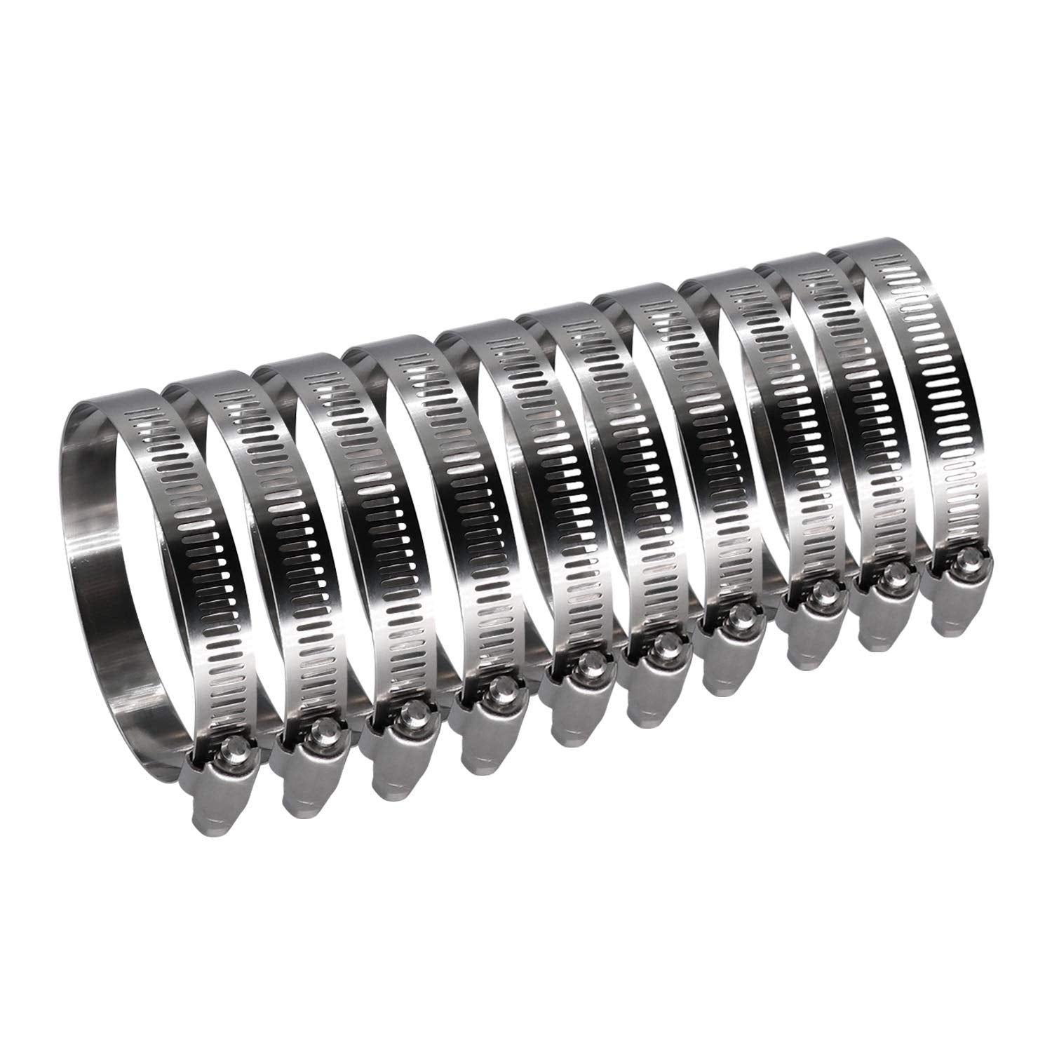 Roadformer 3.5'' Worm Gear Hose Clamp - Sae 56 Size, Full Stainless Steel With 1/2'' Band Width, Working Range 78Mm - 102Mm Hose