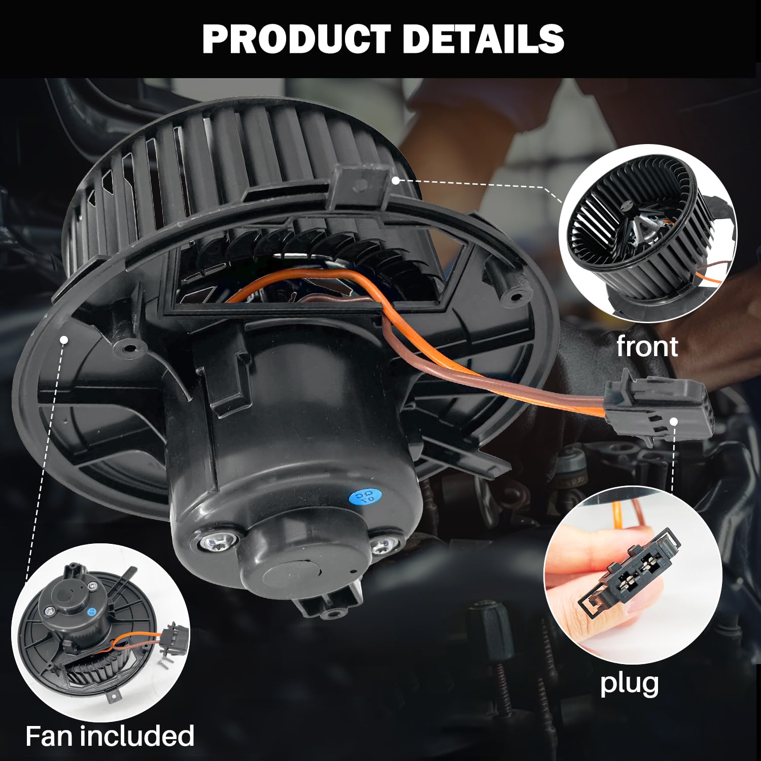 Aspligo 700241 Ac Heater Blower Motor Fan Assembly Fit For Audi A3 2006-2013 ,Tt 2008-2015 For Volkswagen Beetle 2012-2016, Golf