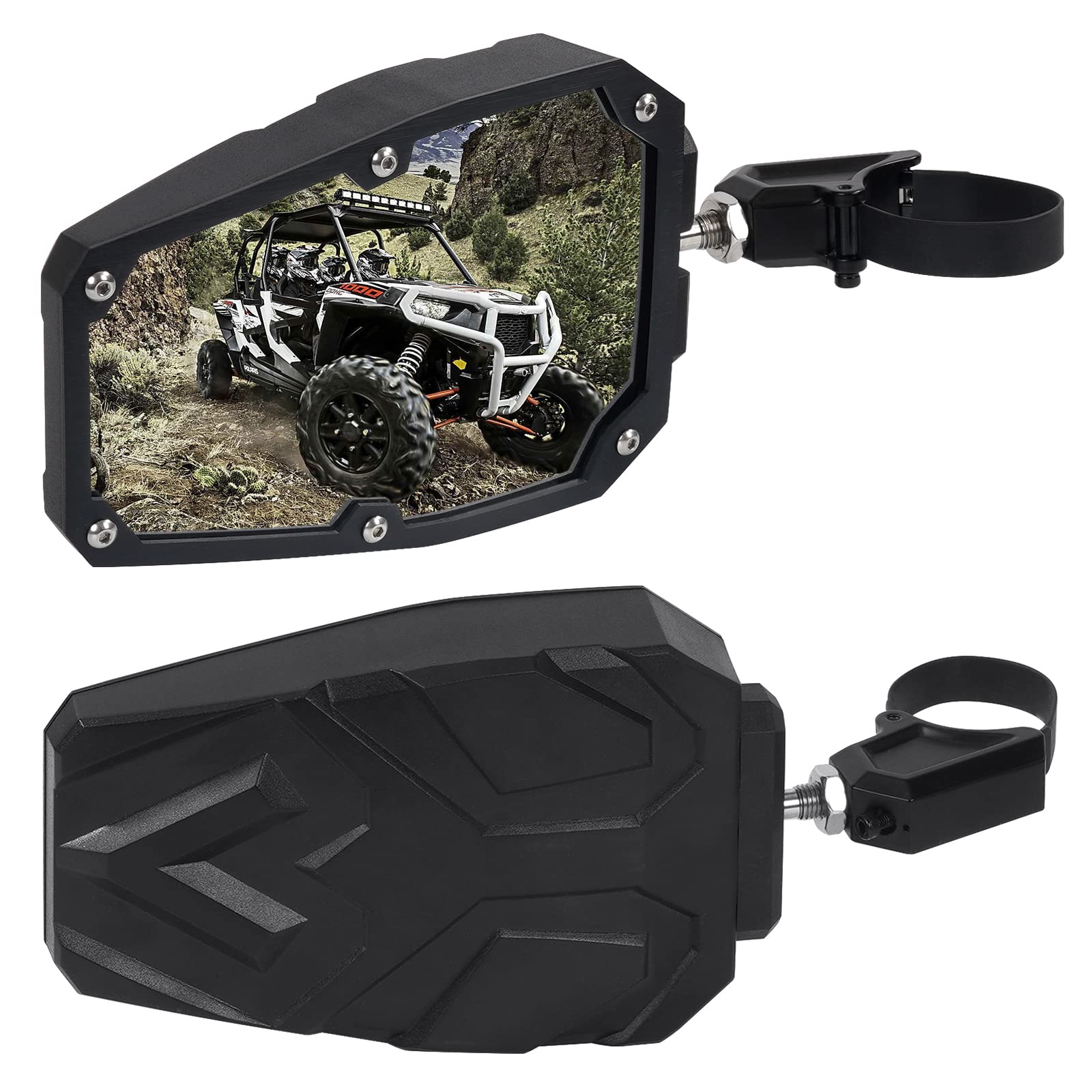 Esploratori UTV Side Mirrors for 1.65''-2'' Roll bar, UTV RZR Mirrors Compatible with Polaris RZR, Can Am Maverick X3, Kawasaki 