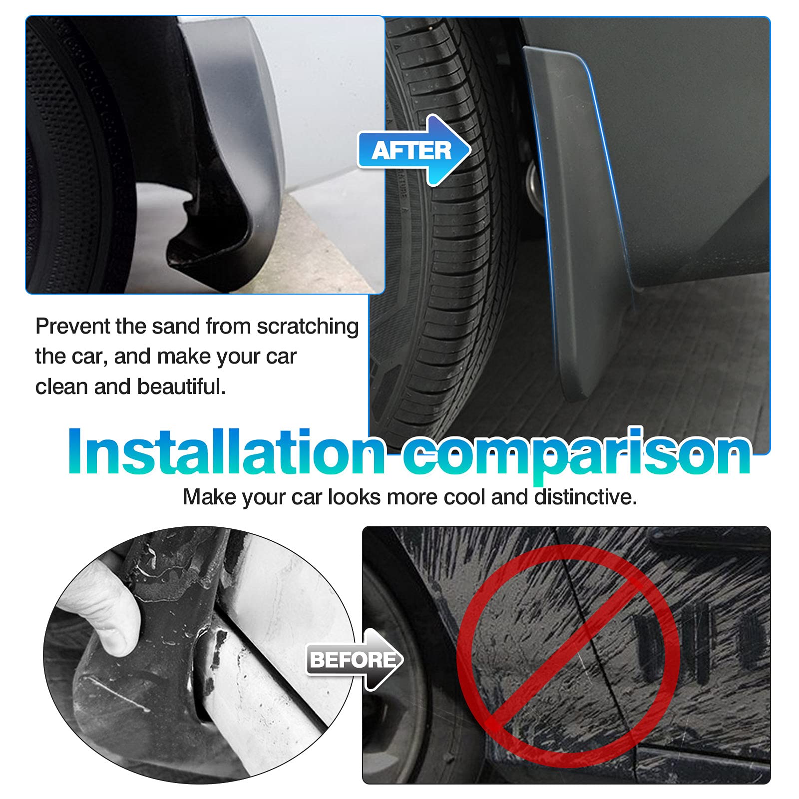 Autorder Mud Flaps For 2022 2023 2024 2025 Tucson Nx4 Accessories Splash Guards Fender Flares Mudflap Front And Rear Mud Guard S