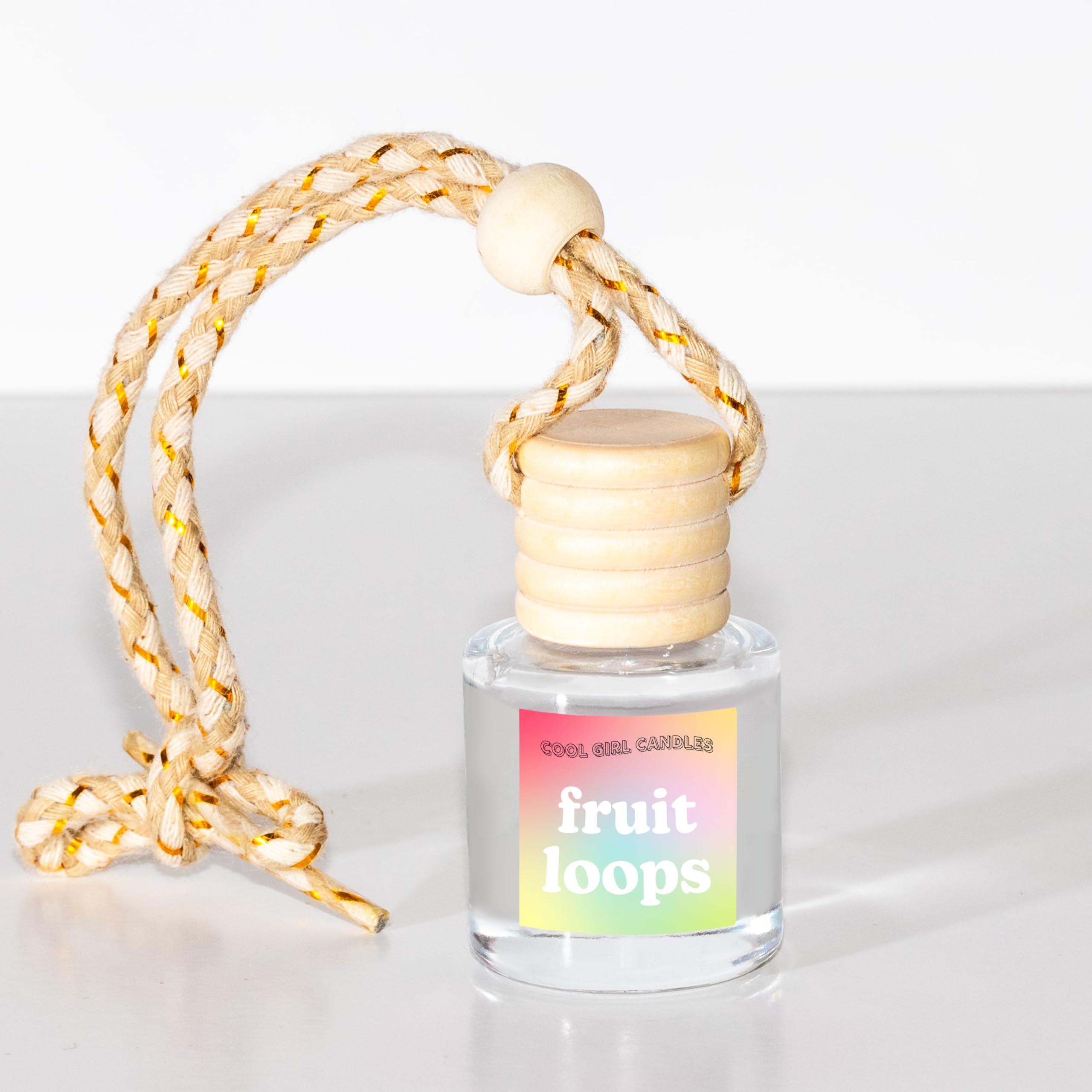 Coolgirlcandles Fruit Loops Car Air Hanging Fragrance Oil Diffuser Car Air Freshener Diffuser For Essential Oils, Scents Aromath