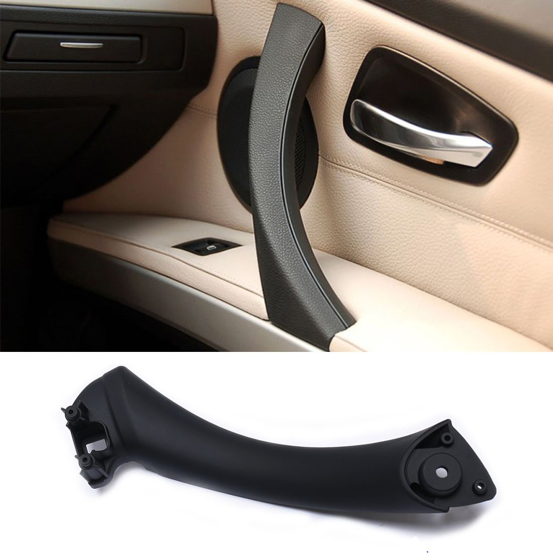 Jaronx For Bmw 3 Series E90/E91 Door Pull Handle, Right Front/Right Rear Door Handle Inner Door Support Bracket Passenger Side Door Panel Handle (Fits:Bmw 323 325 328 330 335)