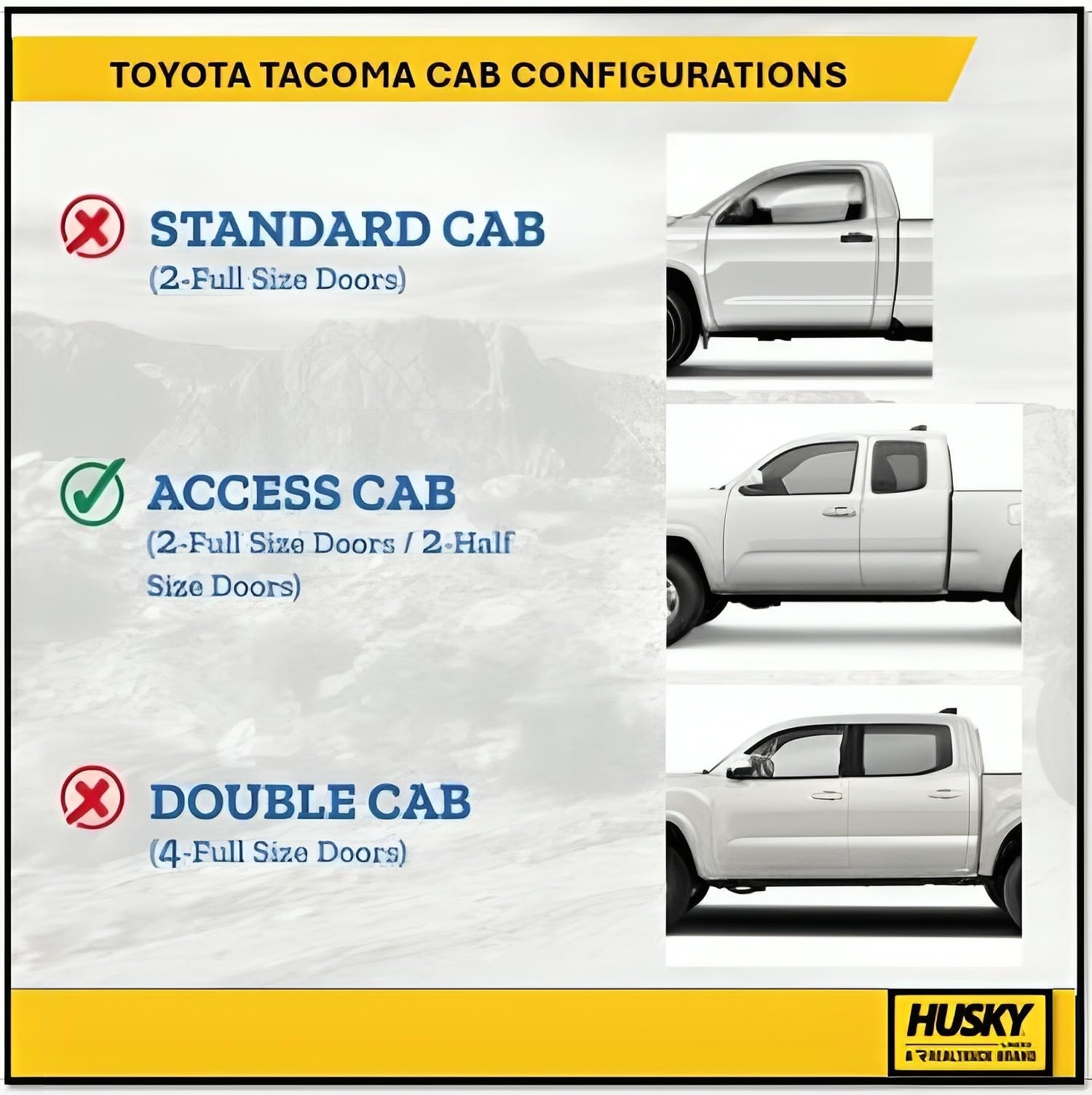 Husky Liners Classic Style Series | 1995-2004 Toyota Tacoma Access Cab | 2Nd Seat Floor Liner, Black | 65101