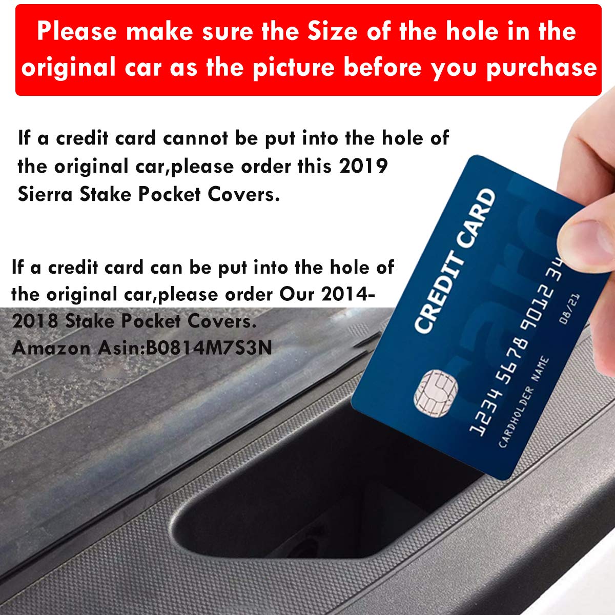 Moonlinks Compatible With Gmc Sierra/Chevy Silverado Stake Pocket Covers 2019-2023,Bed Rail Stake Pocket Hole Plug Caps For Sier