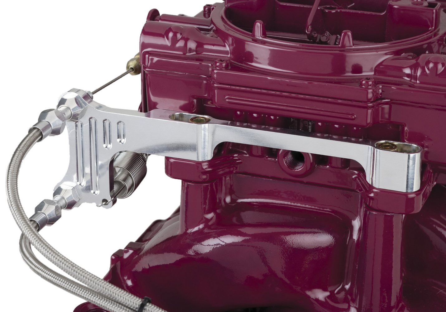 Lokar Tcb-40Dq Billet Aluminum Carburetor Bracket/Spring For Edelbrock Carburetor