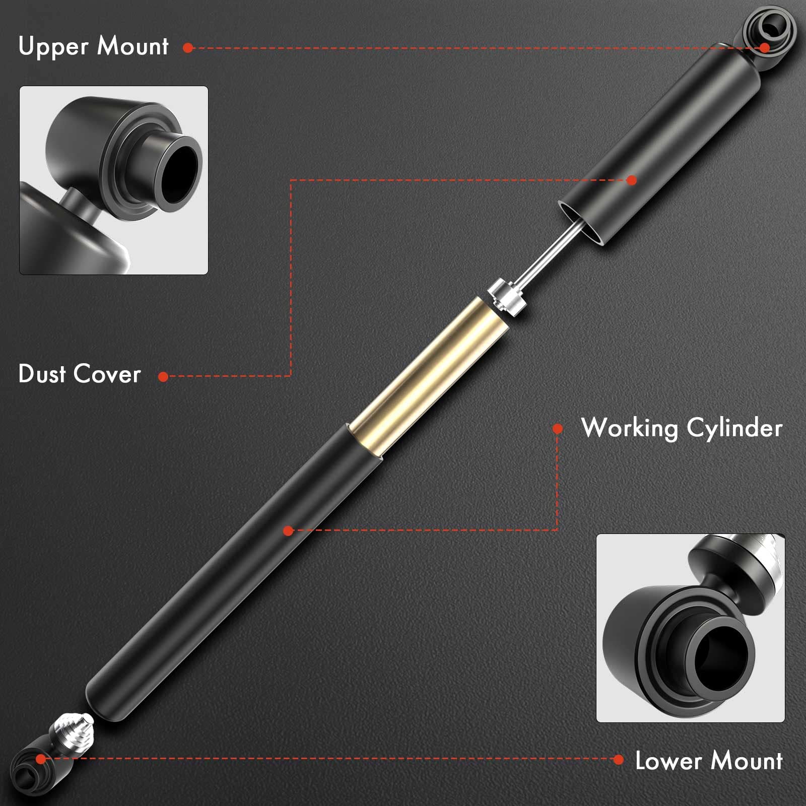 A-Premium Front And Rear Shock Absorbers Struts Compatible With Chevrolet Gmc Silverado 1500 Sierra 1500 (Classic) 1999-2007 -[4Wd, Exc. Electronic Suspension & Quadrasteer]