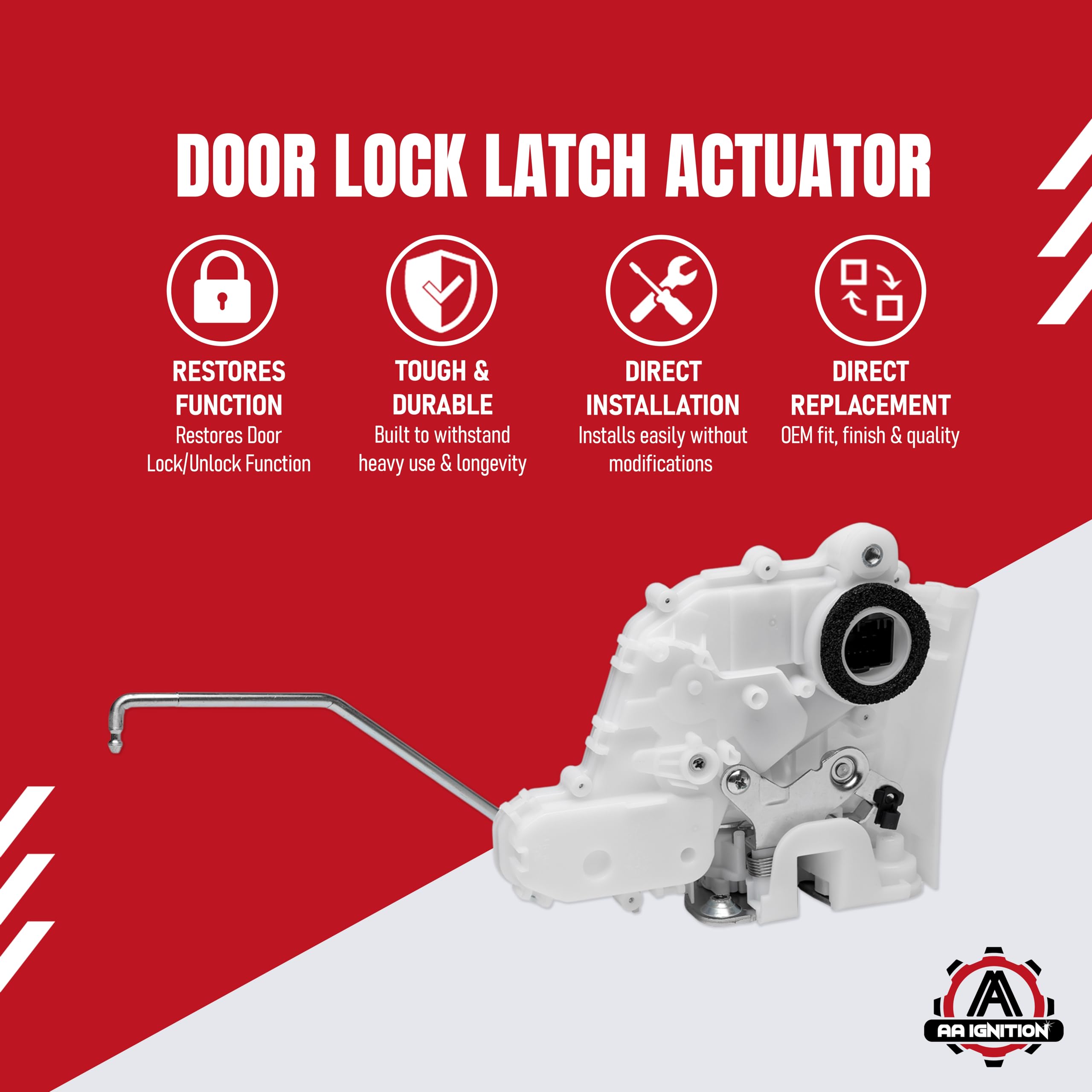 Front Right Power Door Lock Actuator Replacement By Aa Ignition - Replaces Parts 72110-Swa-D01, 72110 Swa D01, 937-566 - Compati