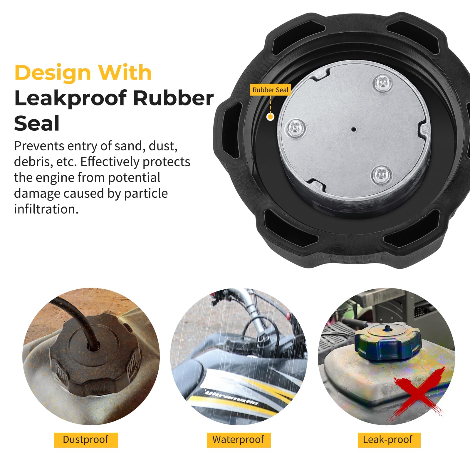 M MATI Gas Cap for Yamaha Big Bear & Grizzly 250-660, OEM Replacement, Durable Fuel Tank Cap