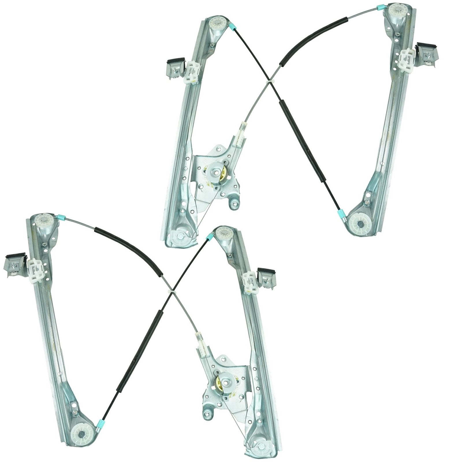 Trq Front Power Window Regulator Set Compatible With 2000-2007 Ford Focus